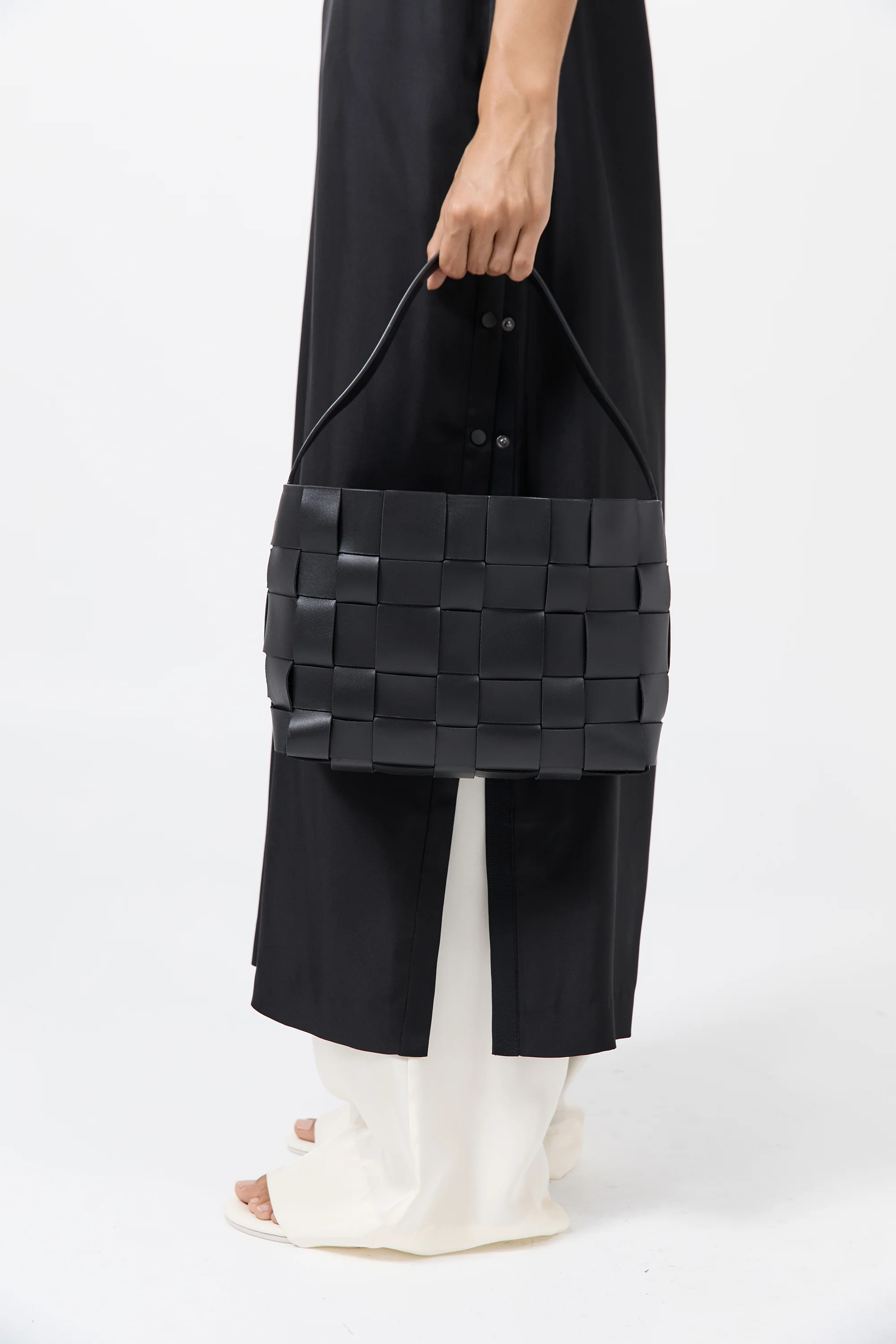 Woven Mini Tote - Black