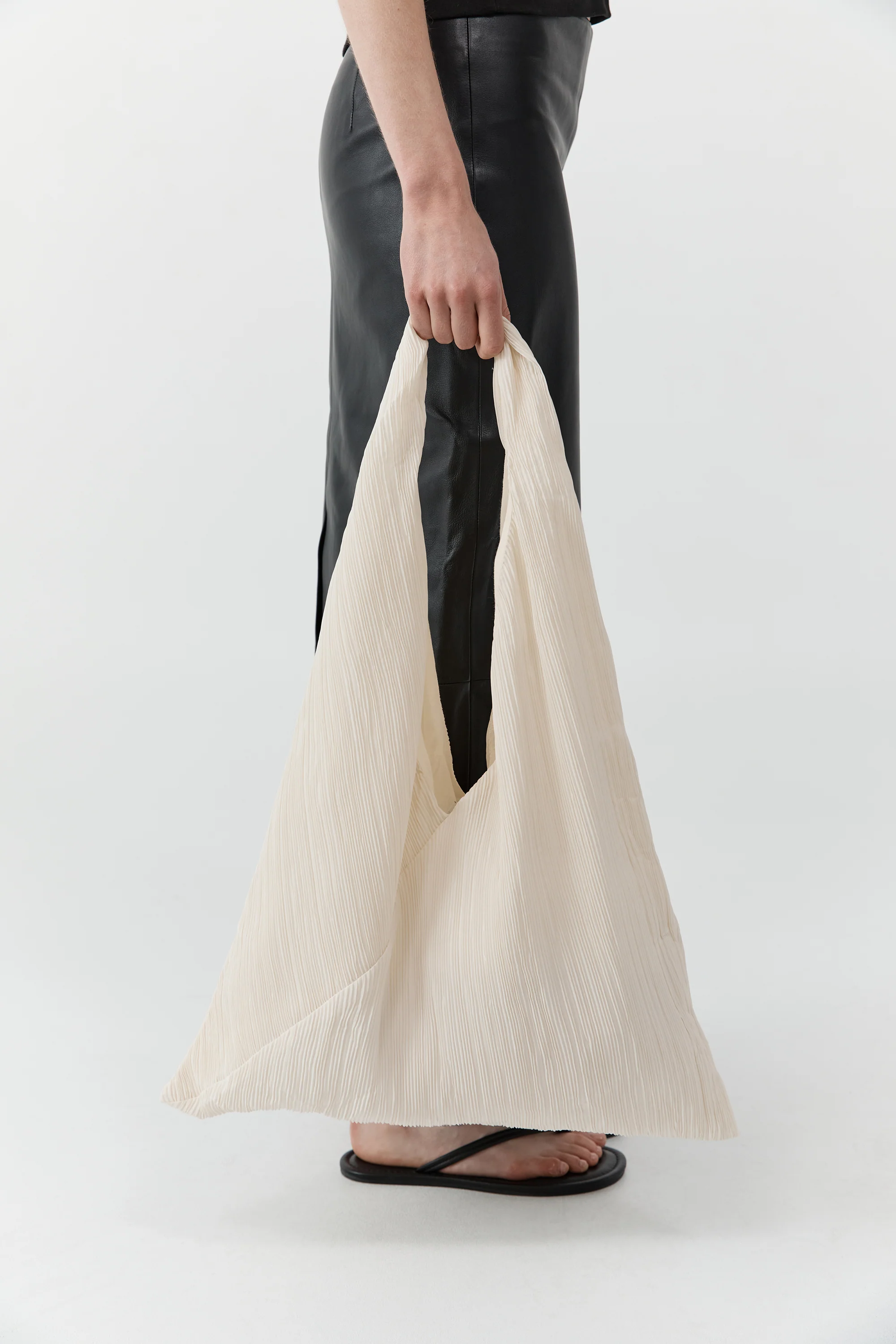 Mini Pleat Bag - Oyster