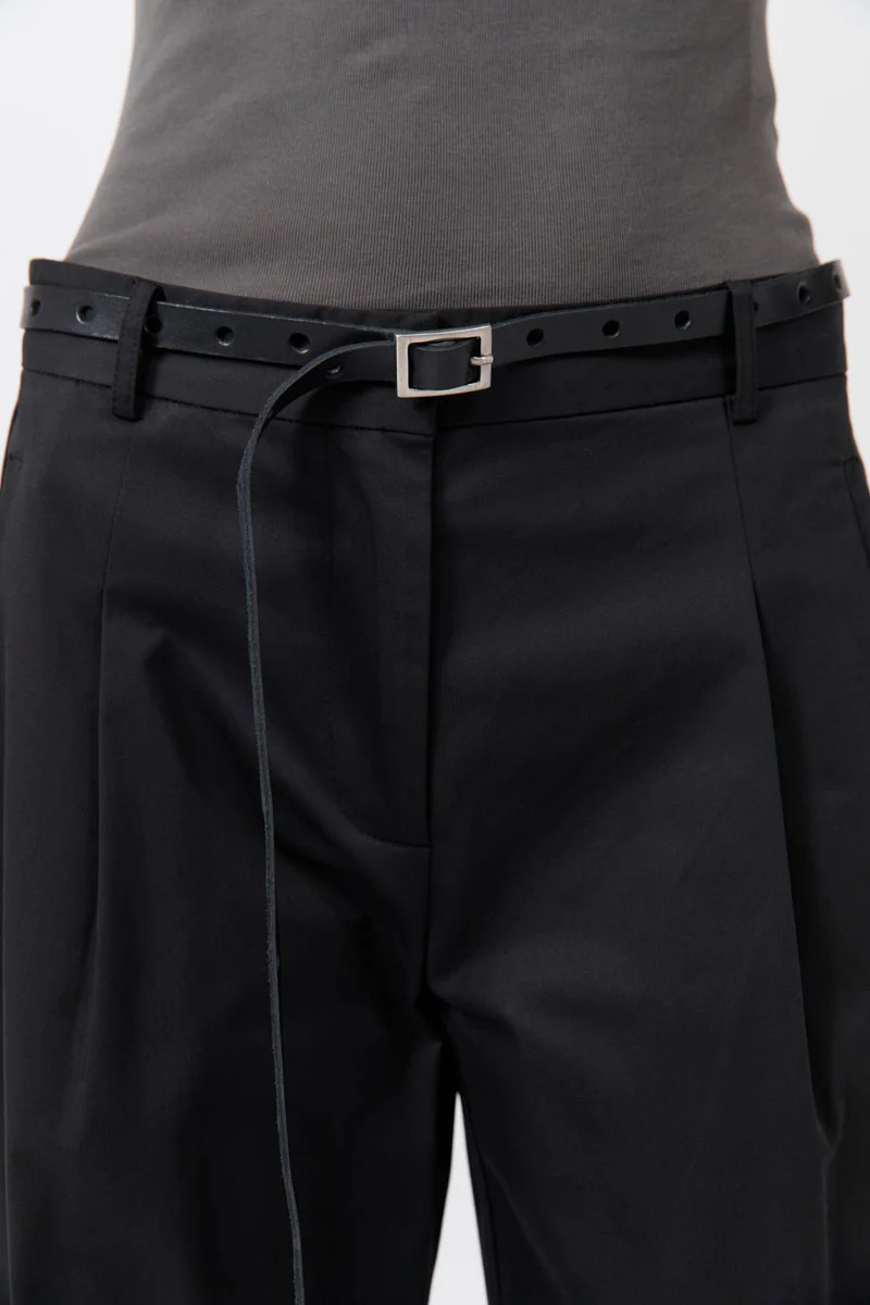 Perforated Slim Belt - Black