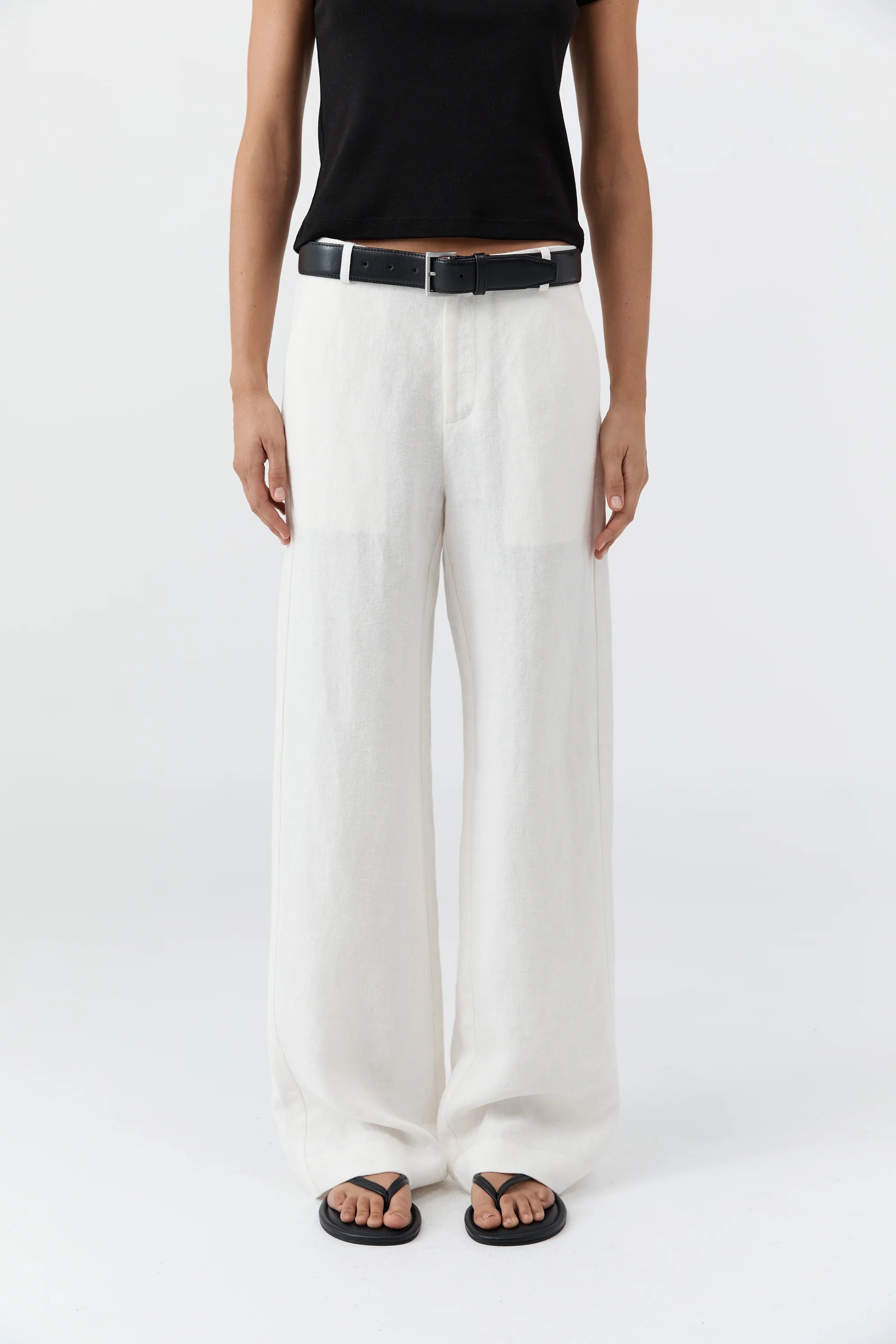 Fine Band Carter Trouser - Off White