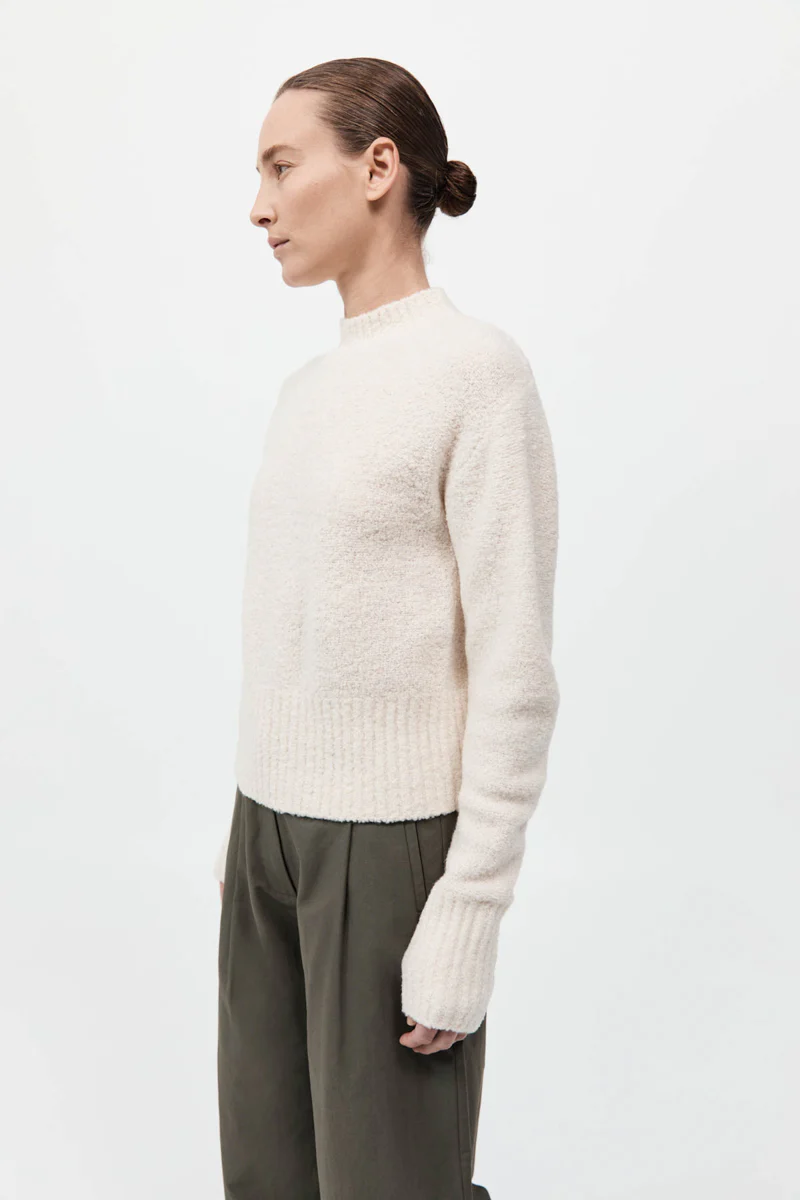 Boucle Wool Jumper - Off White