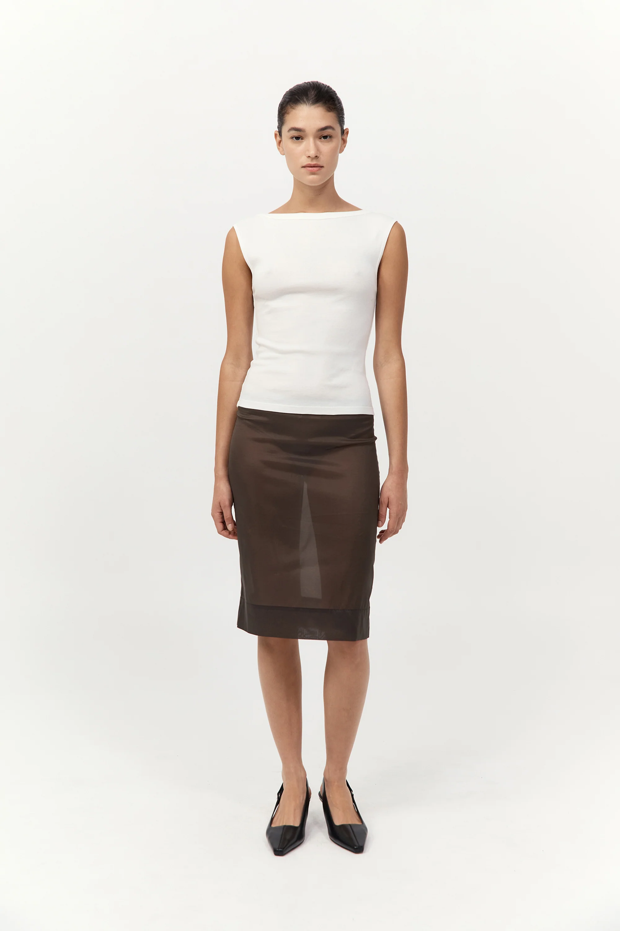 Transparent Skirt - Black Olive