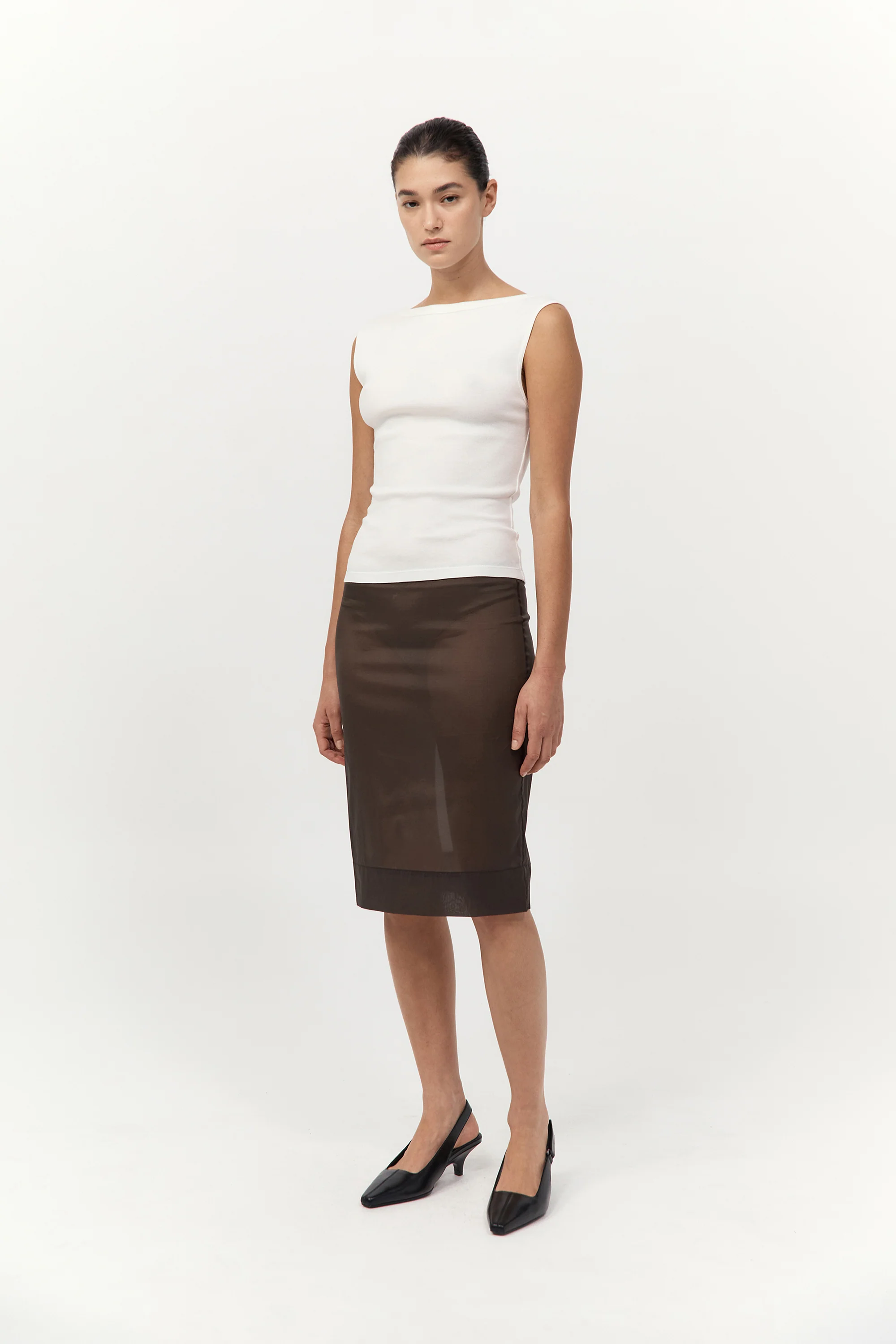 Transparent Skirt - Black Olive