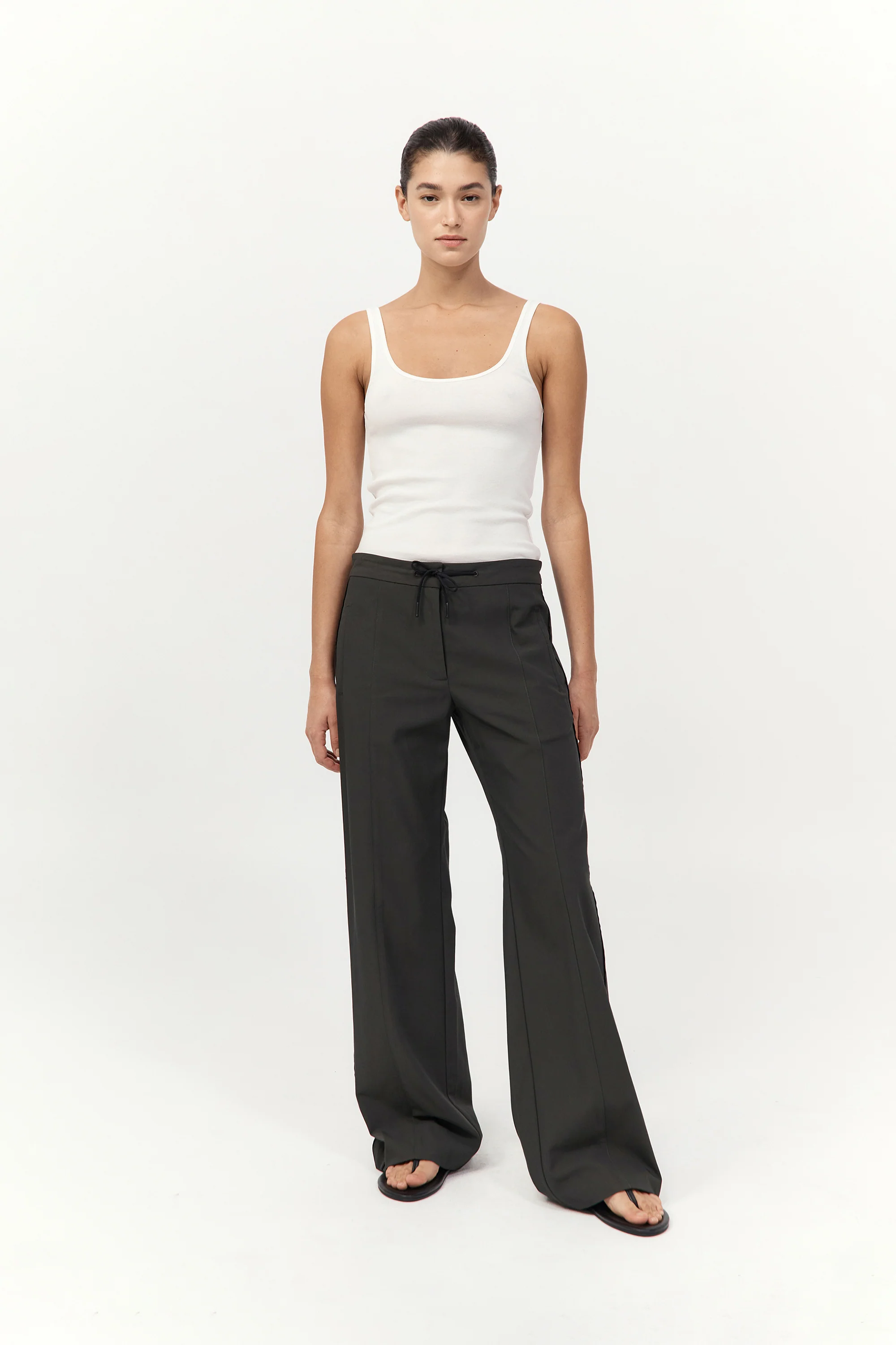 Tailored Track Pants - Black Olive