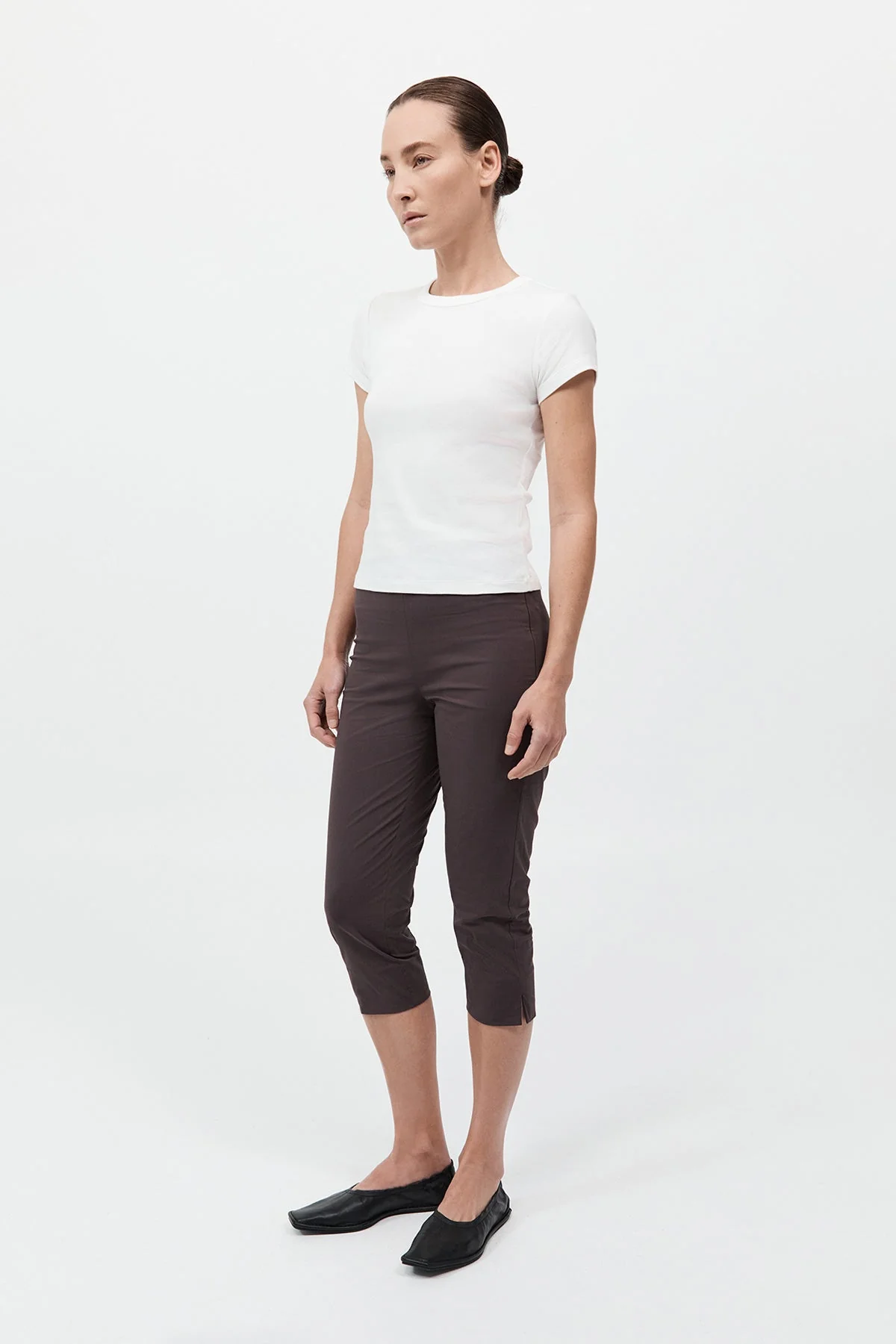 Slim Capri Pant - Chocolate Plum