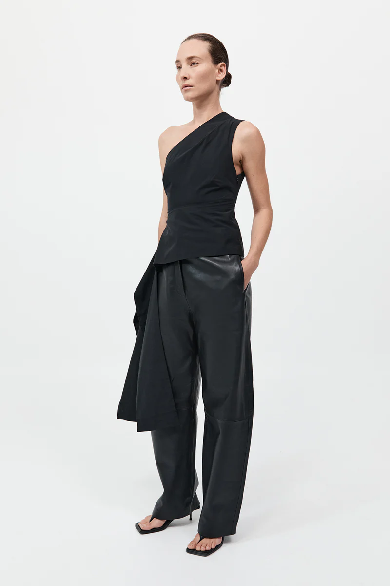 Asymm Origami Top - Black