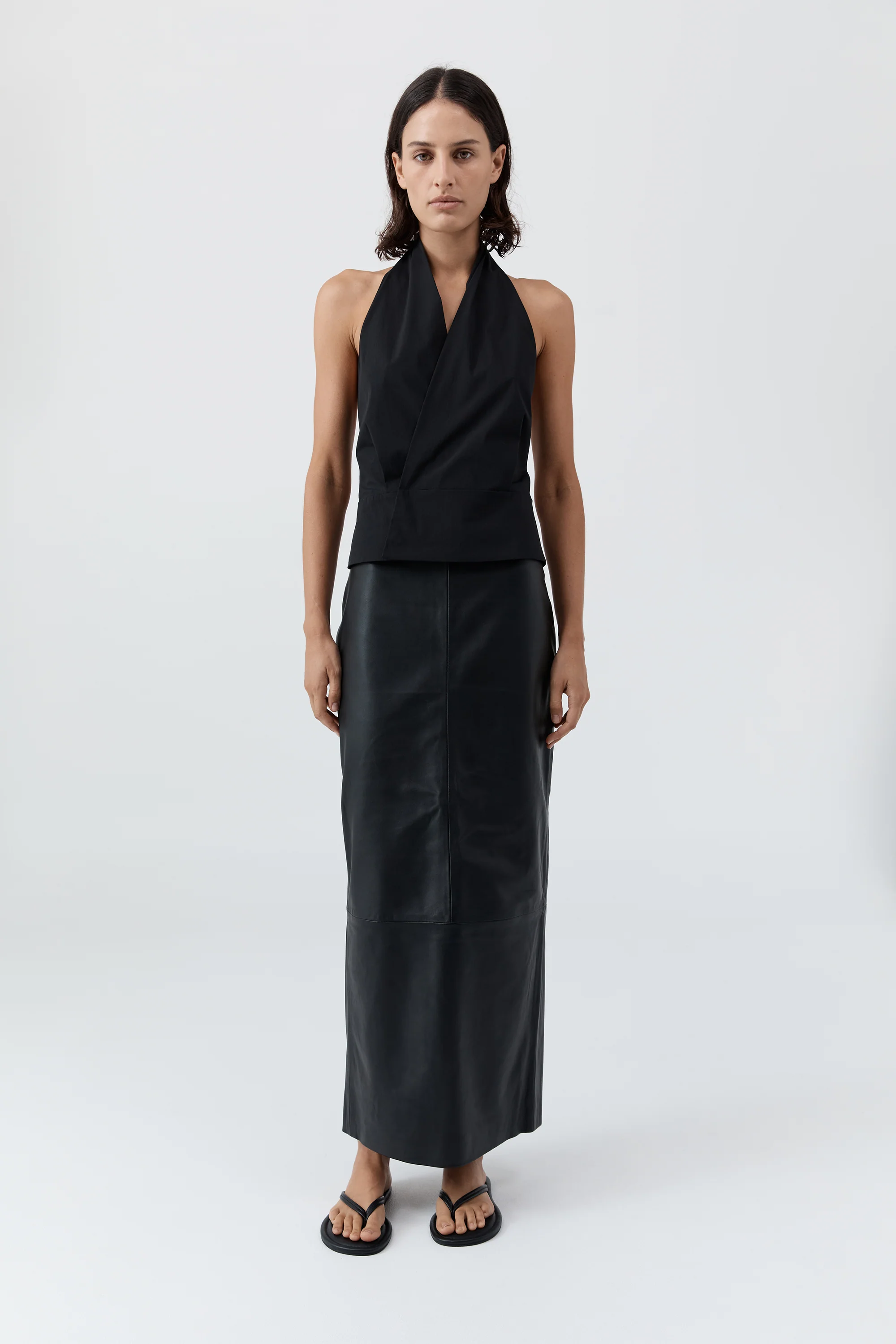 Halter Wrap Top - Black