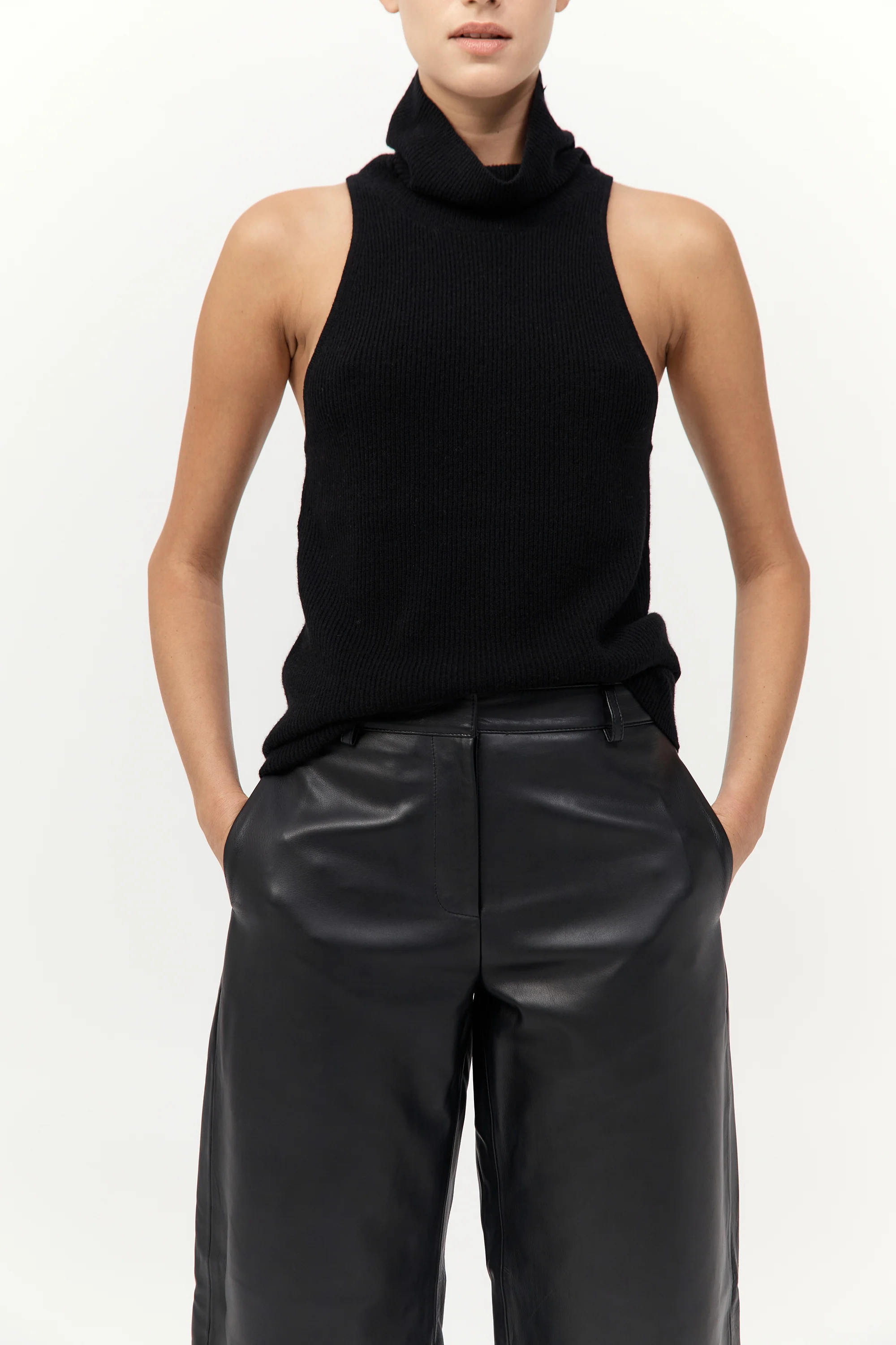 Cashmere Blend Top - Black