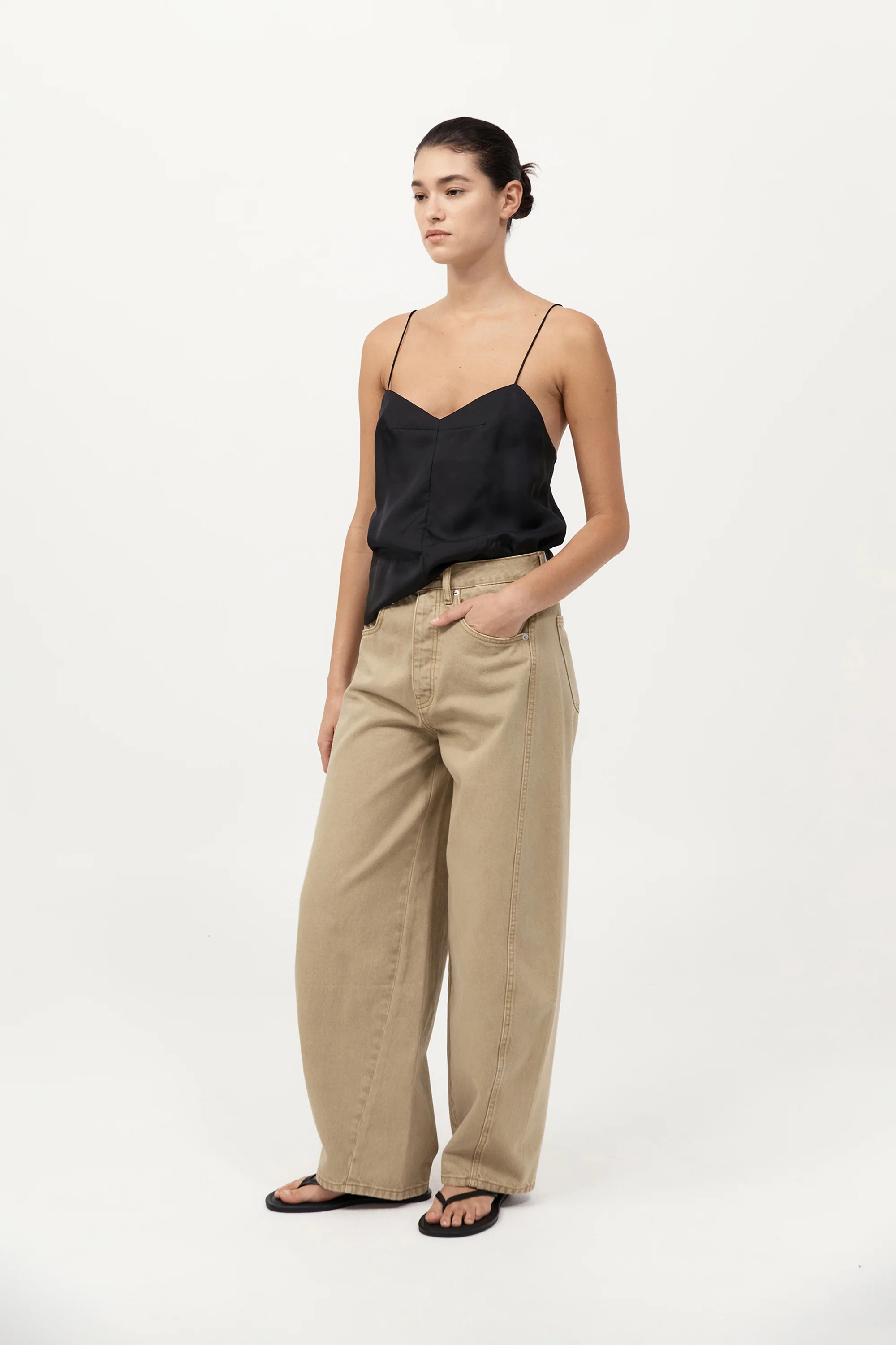 Silk Twill Cami - Black