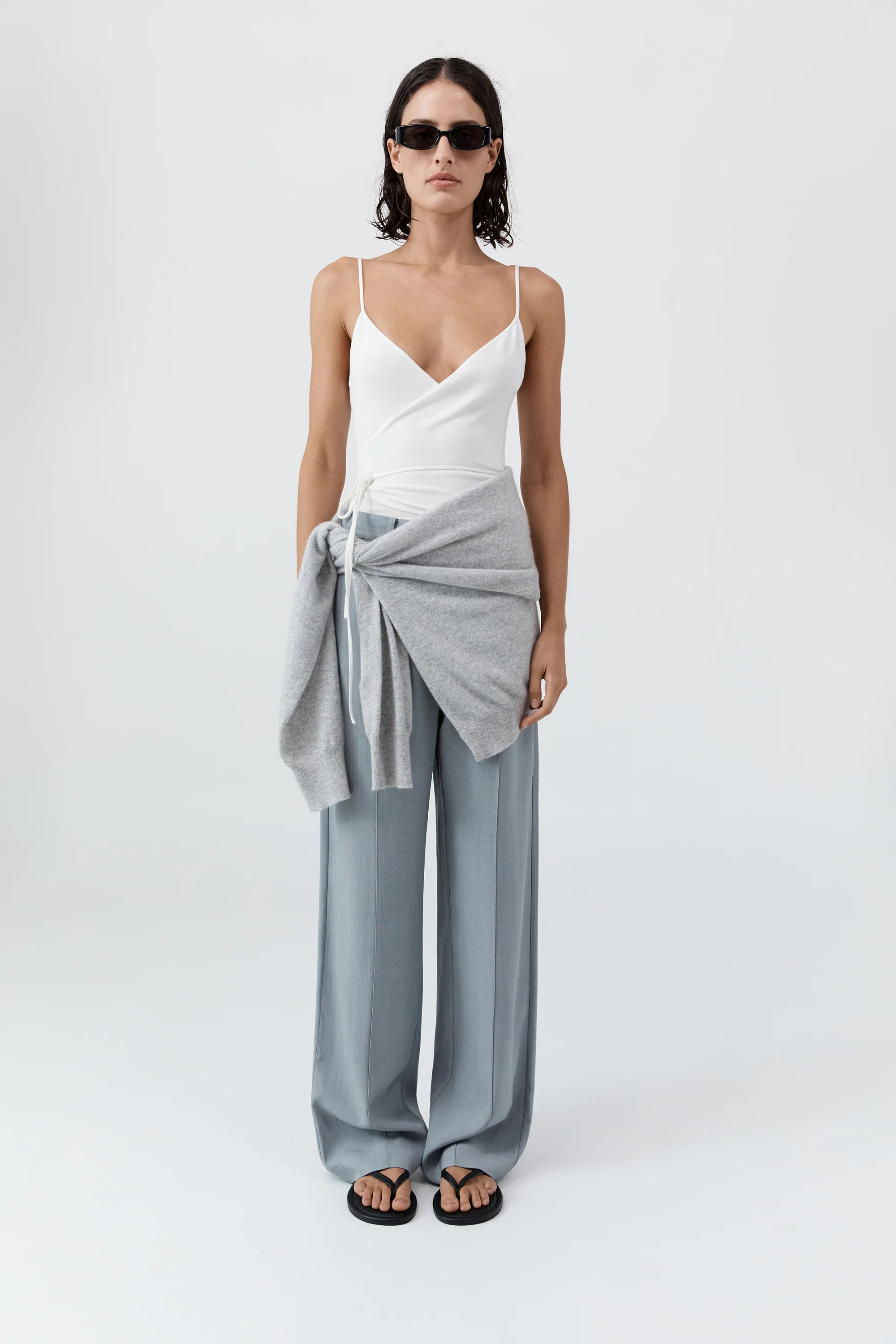 Ballerina Wrap Knit Top - Off White