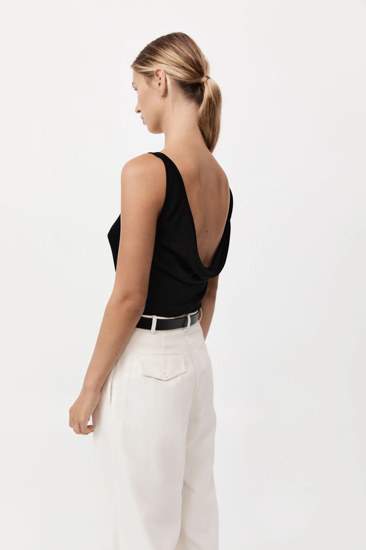 Cowl Back Cami - Black