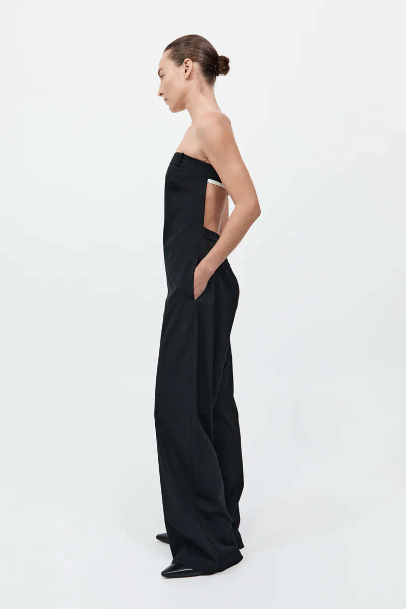 Deconstructed Tailored Jumpsuit - Black