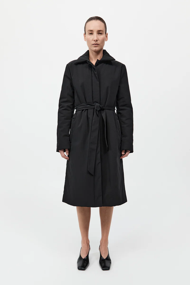 Padded Car Coat - Black