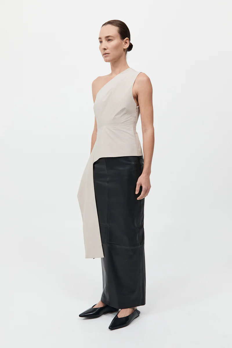 Asymm Origami Top - Creme