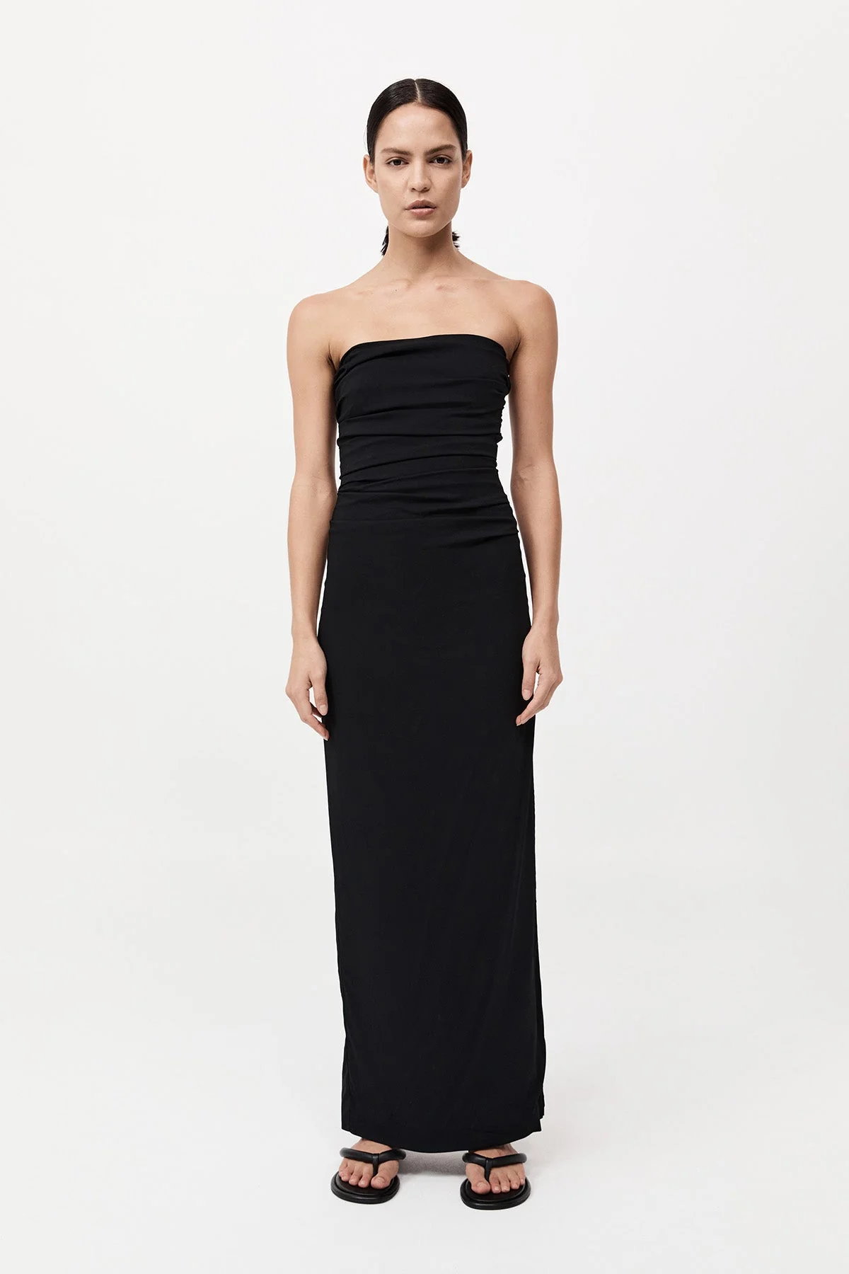 Strapless Tie Back Dress - Black