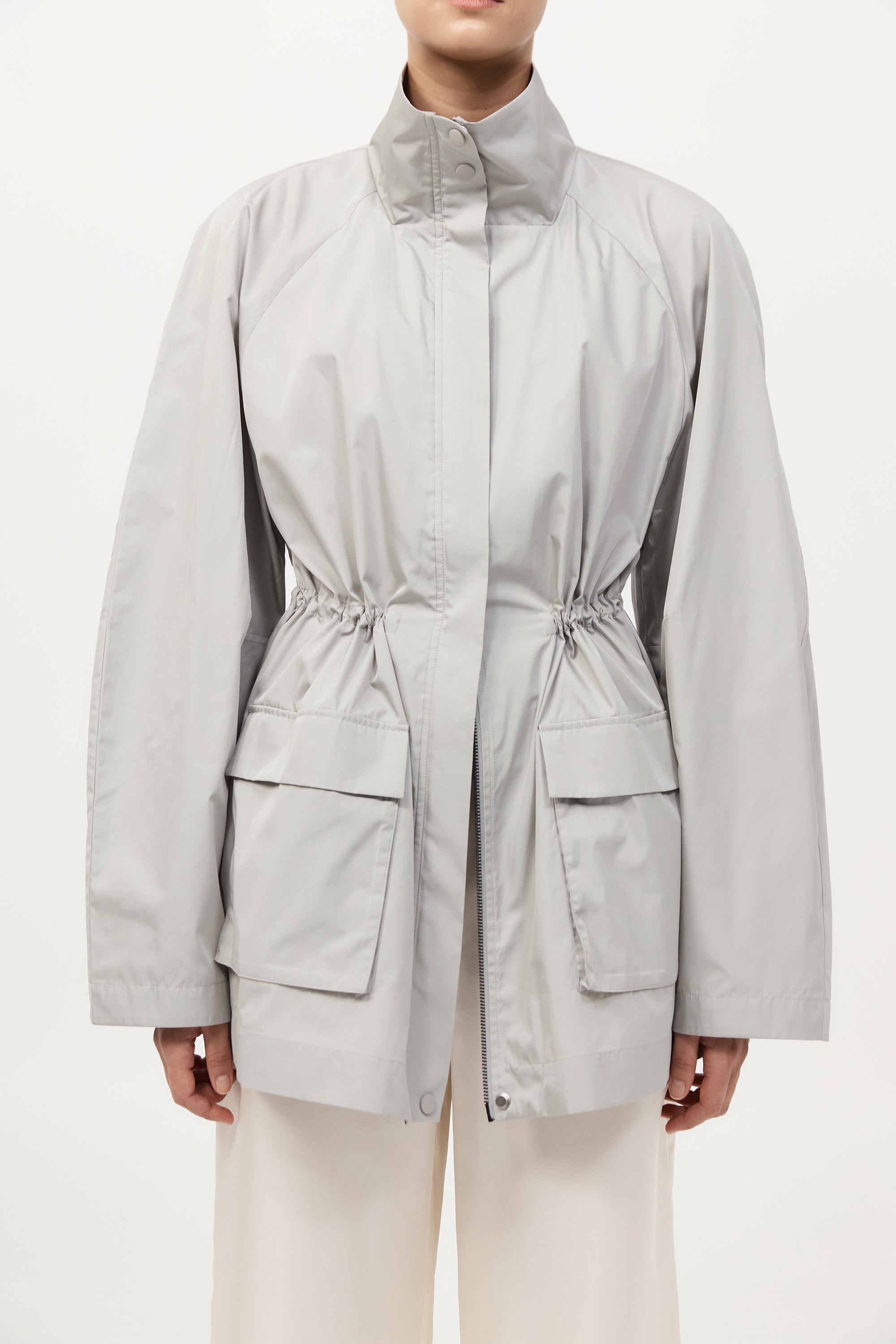 Paper Taffeta Parka - Silver