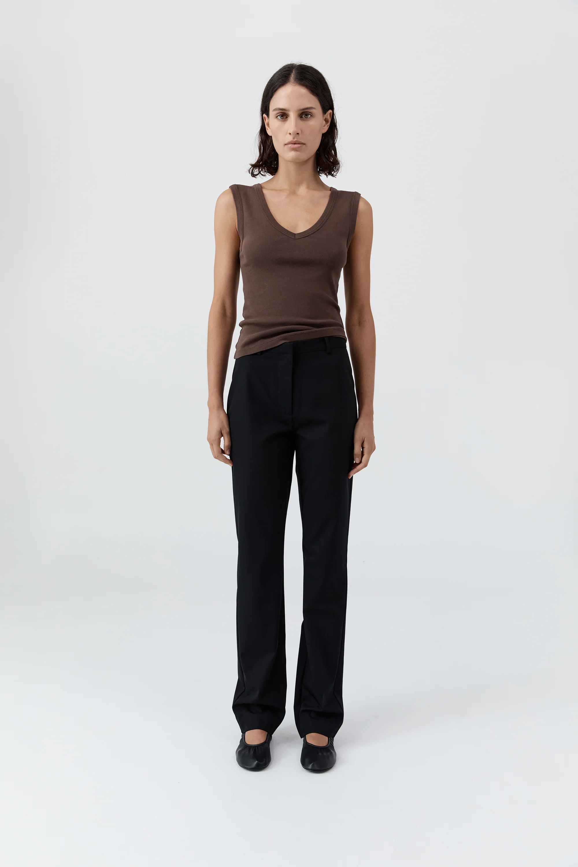 Organic Cotton 90s Top - Fudge