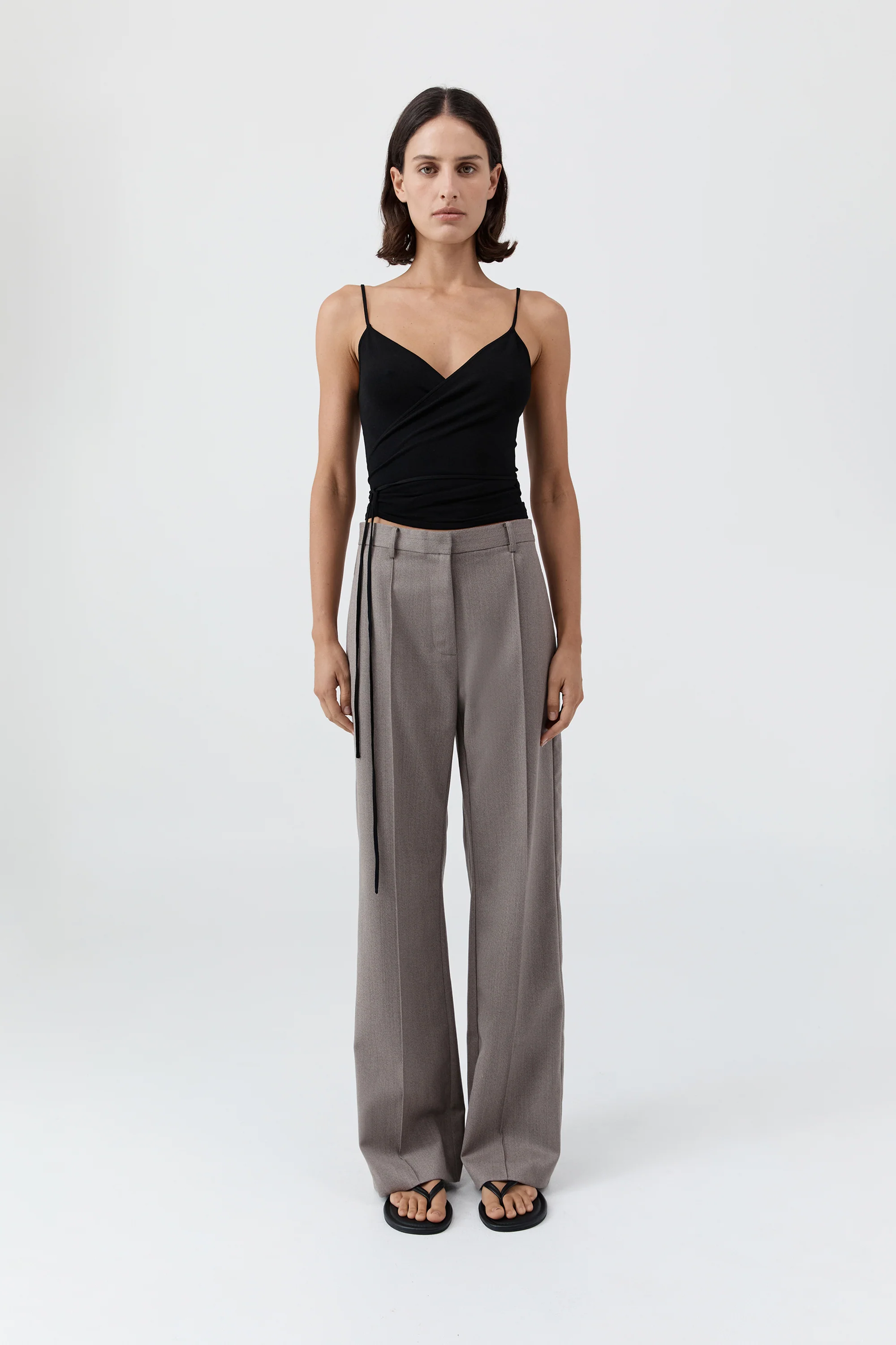 Ballerina Wrap Knit Top - Black