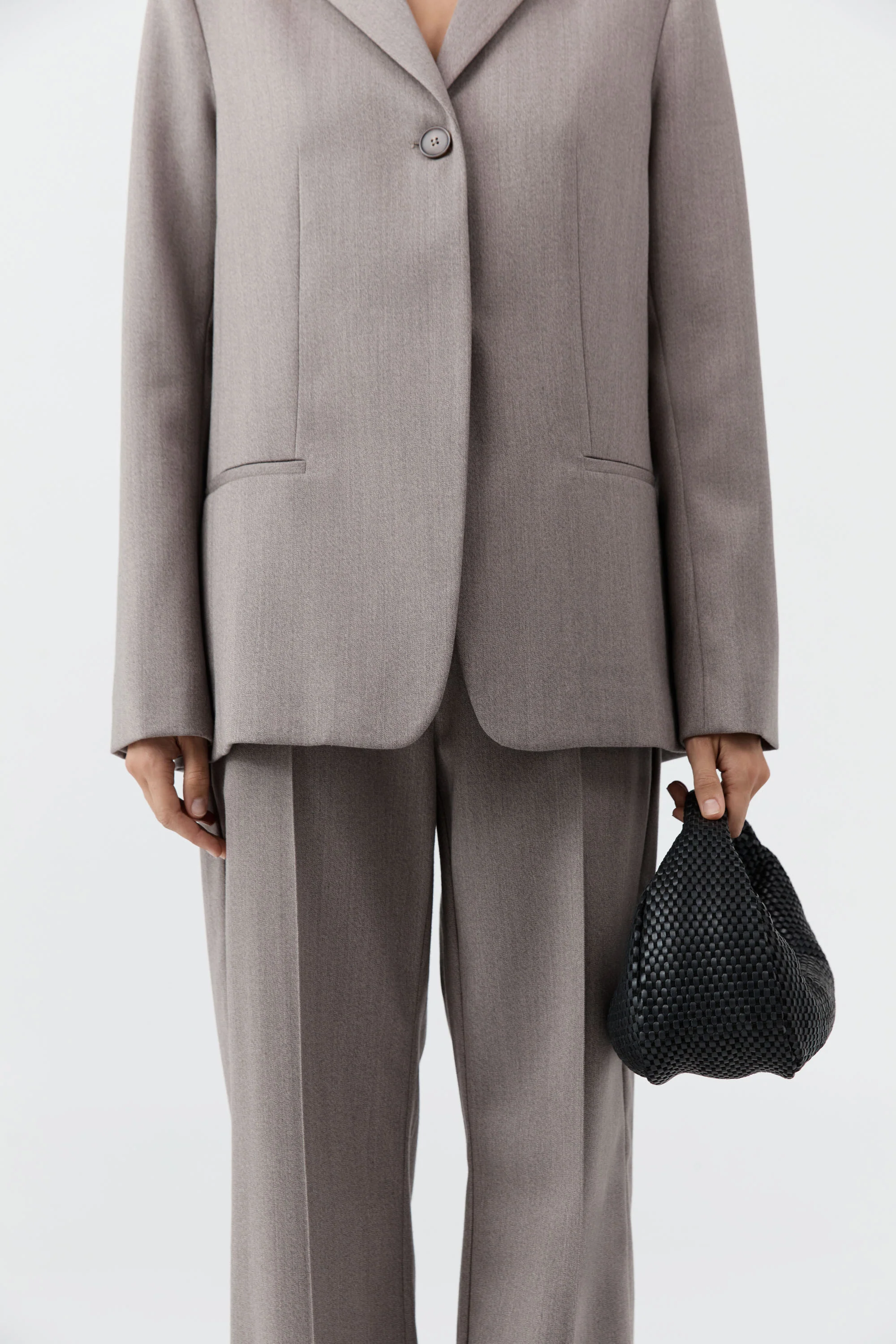 Lattice Weave Bon Bon Bag - Black