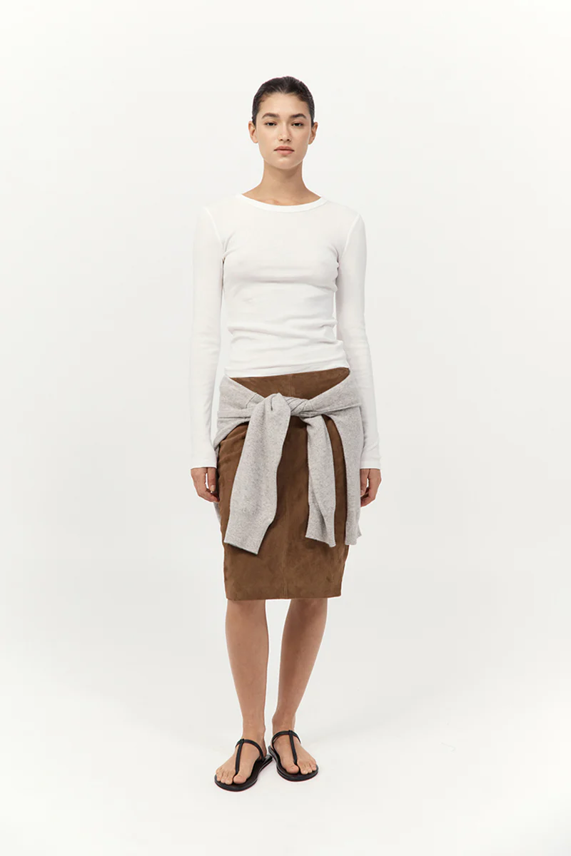 Organic Cotton Long Sleeve Top - White