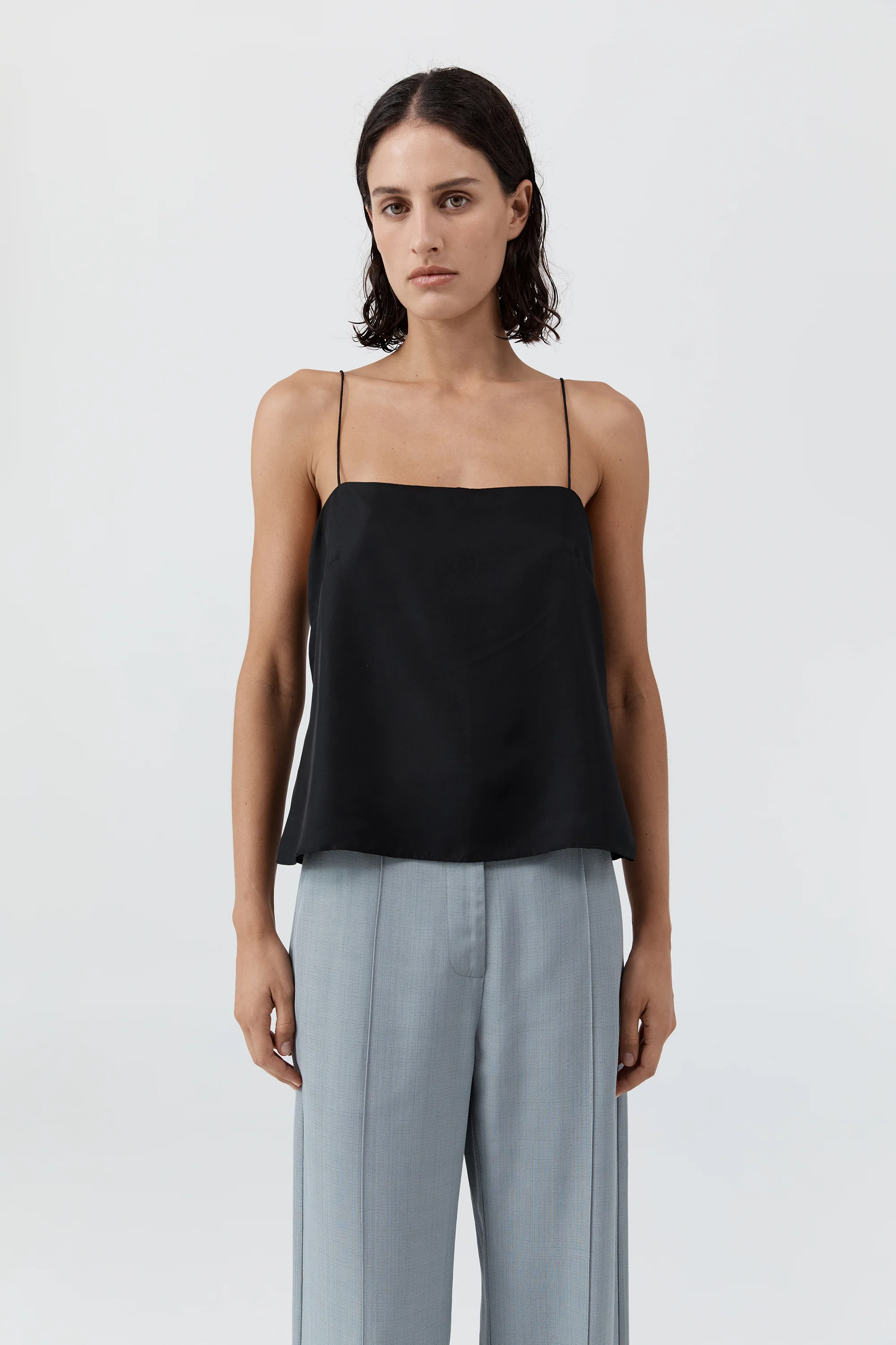 90s Silk Twill Cami - Black