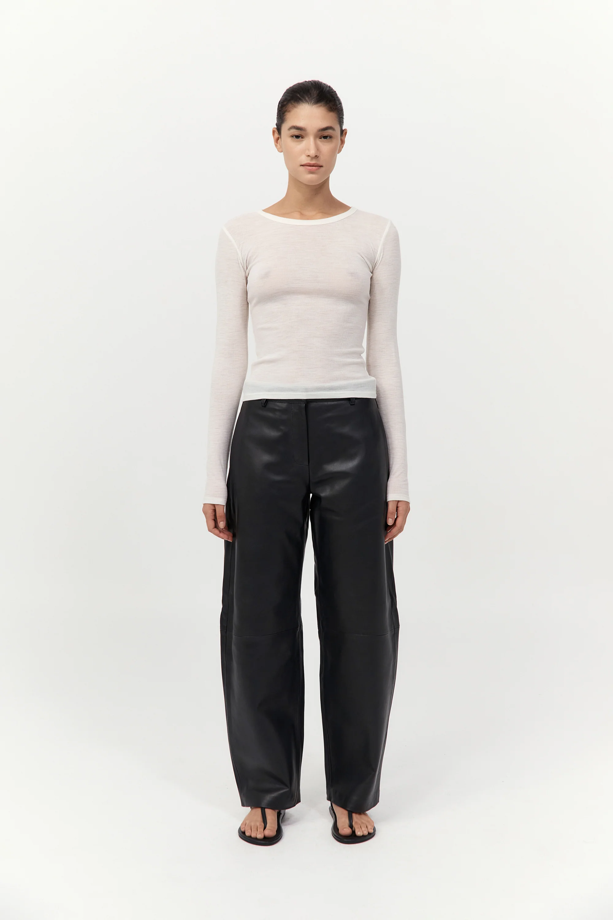 Baby Wool Long Sleeve Top - Off White