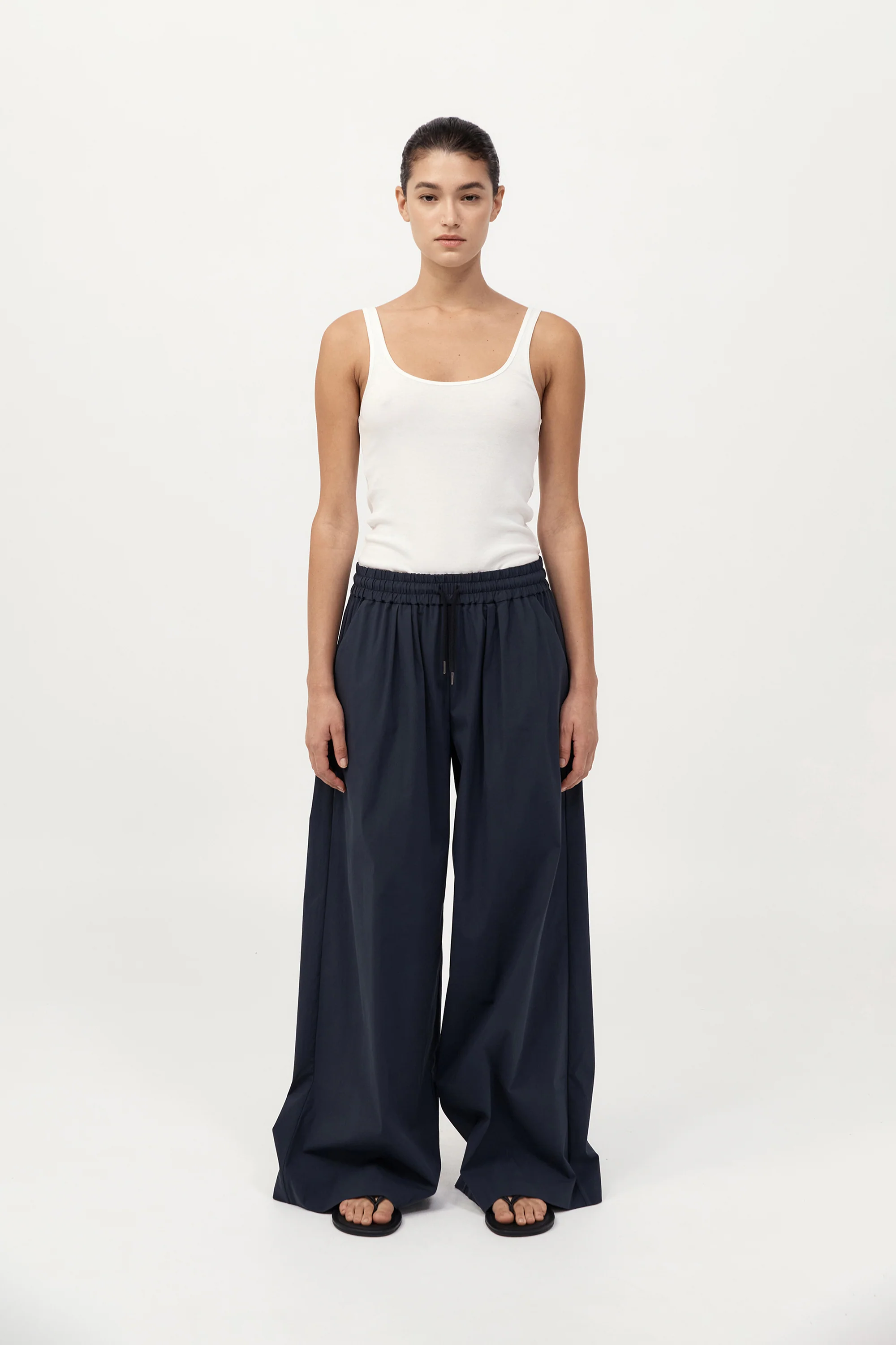 Everyday Drawstring Pants - Dark Ink