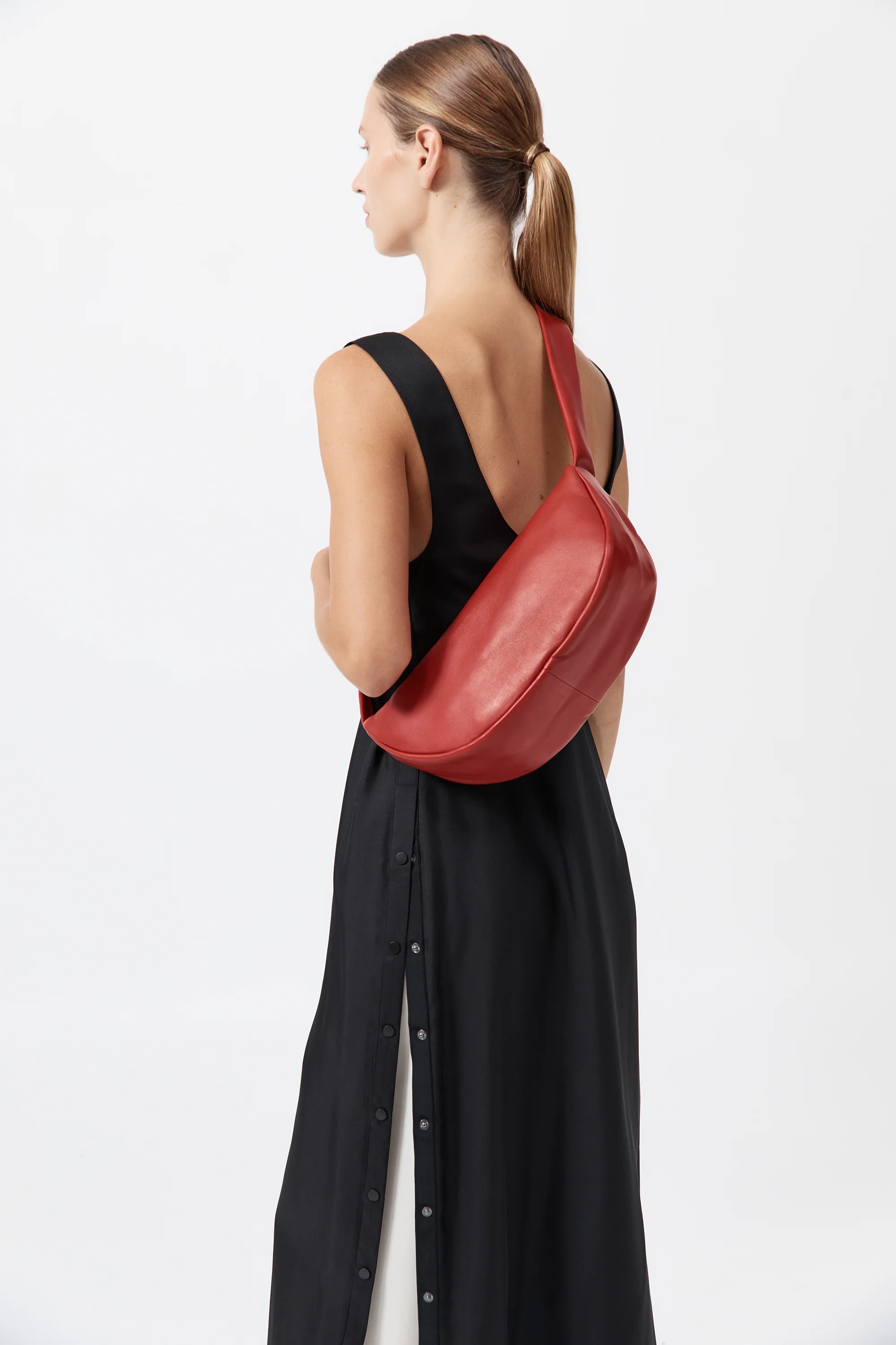 Soft Crescent Bag - Rosso
