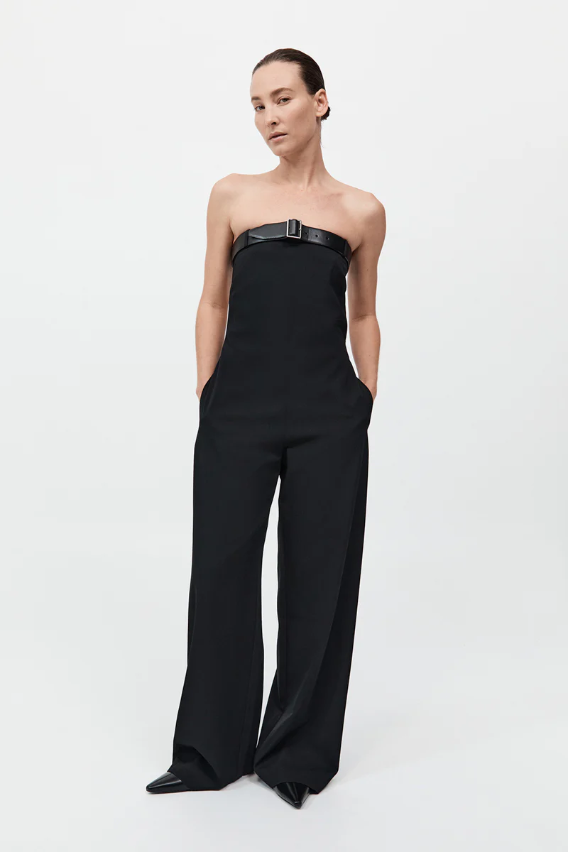 Deconstructed Tailored Jumpsuit - Black
