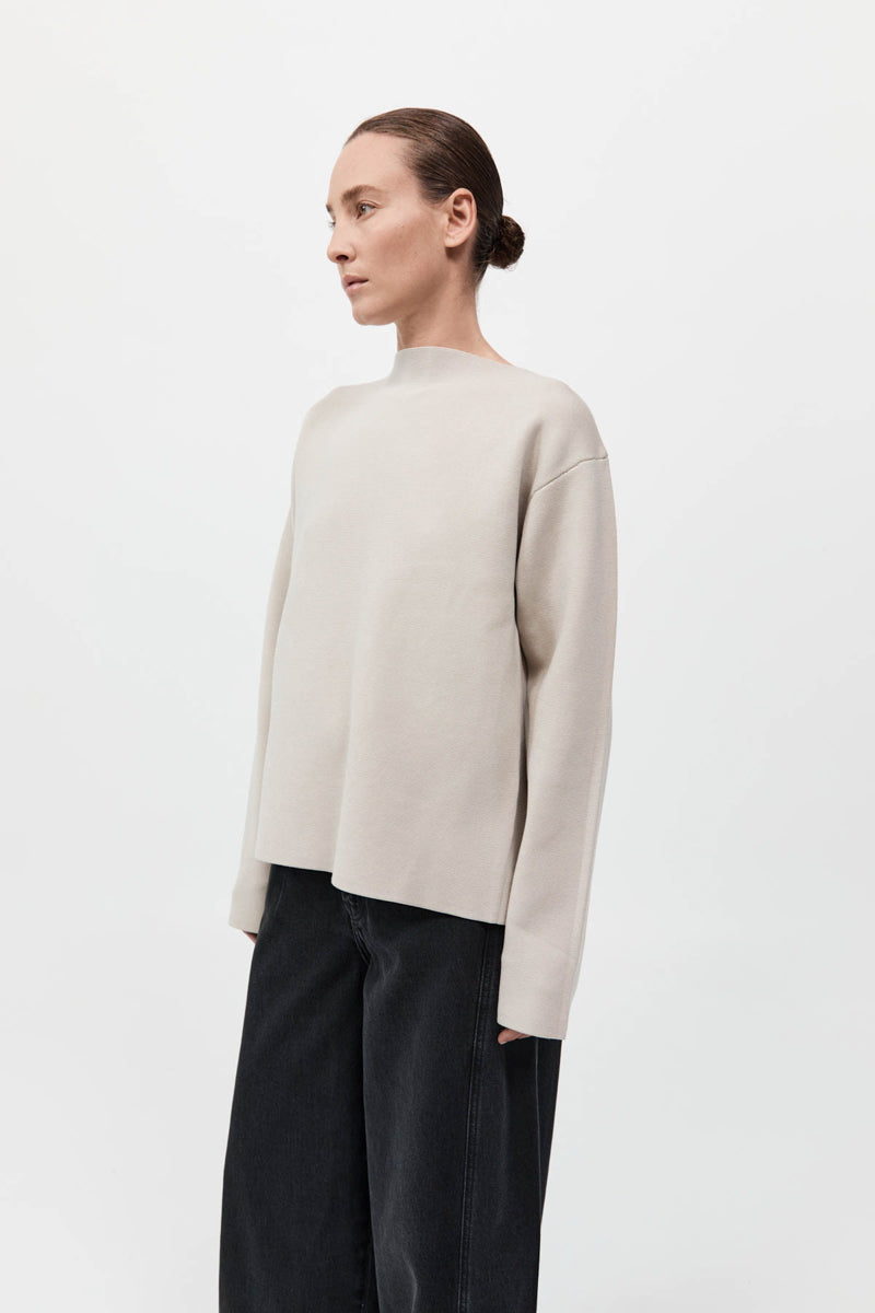 Milano Knit Scarf Jumper - Creme