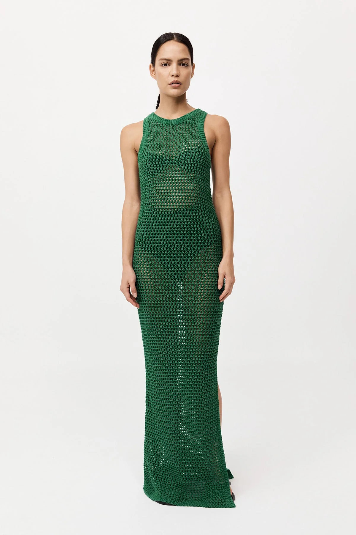 Cotton Crochet Dress - Verde