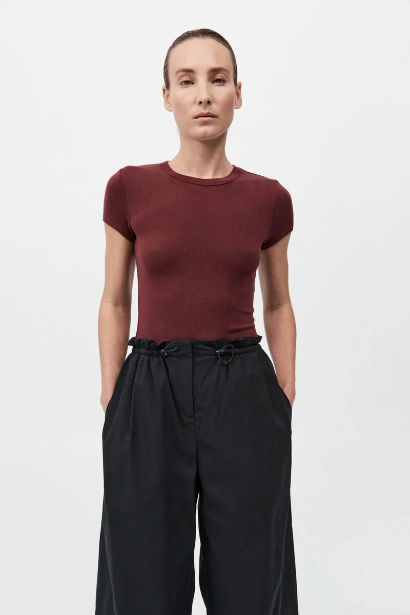 Jersey Baby Tee - Currant