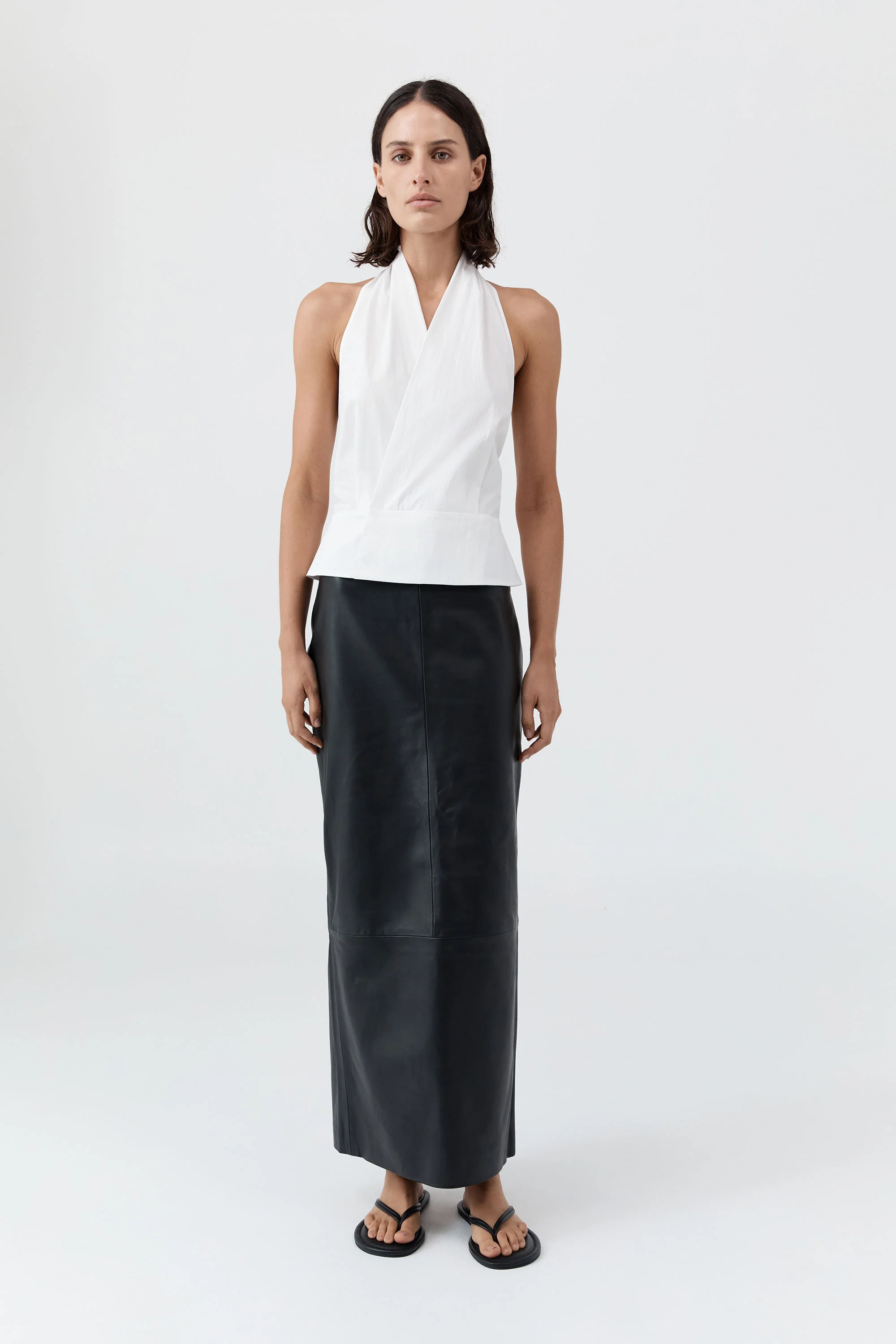 Halter Wrap Top - White