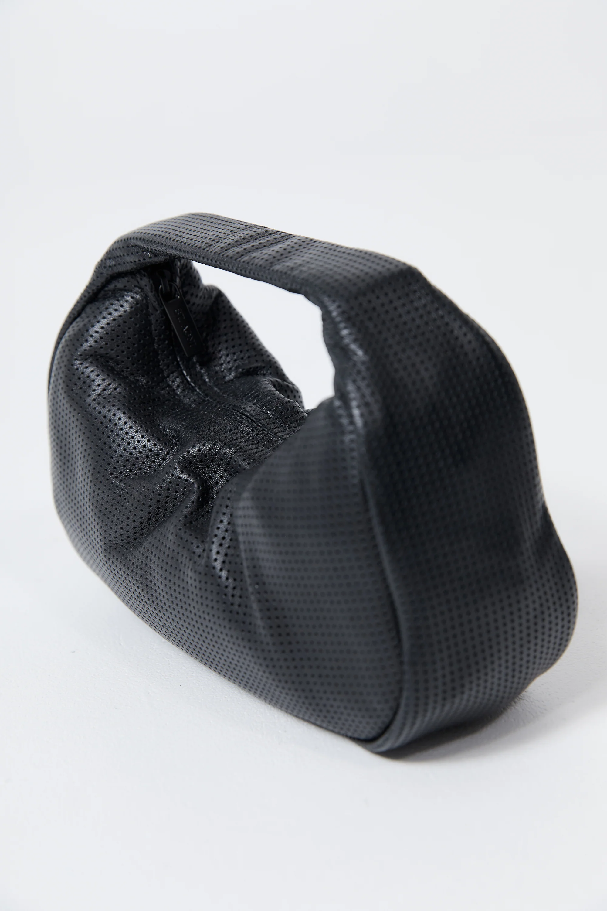 Perforated Mini Bon Bon Bag - Black