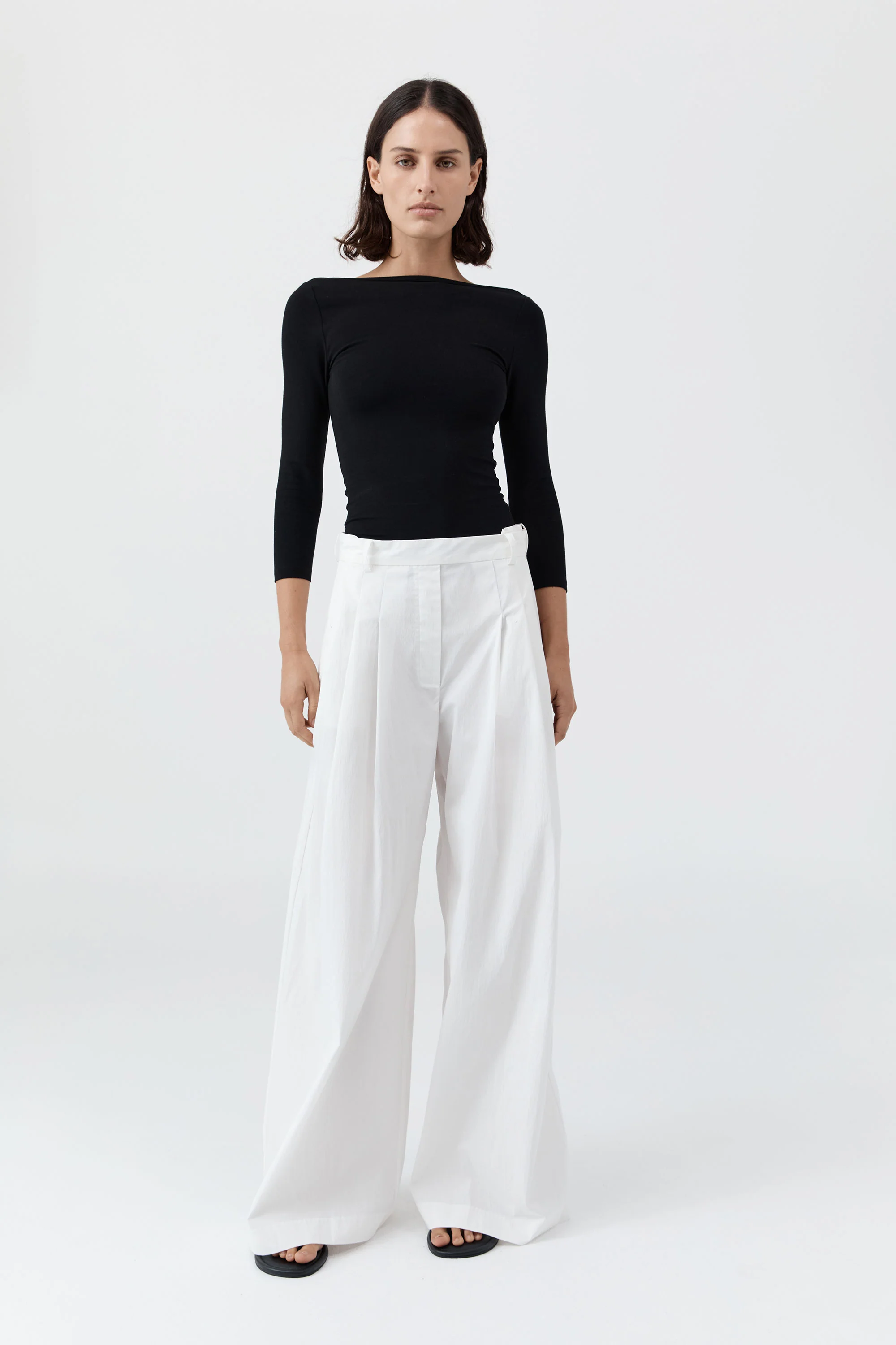 Soft Jersey Ballerina Top - Jet Black