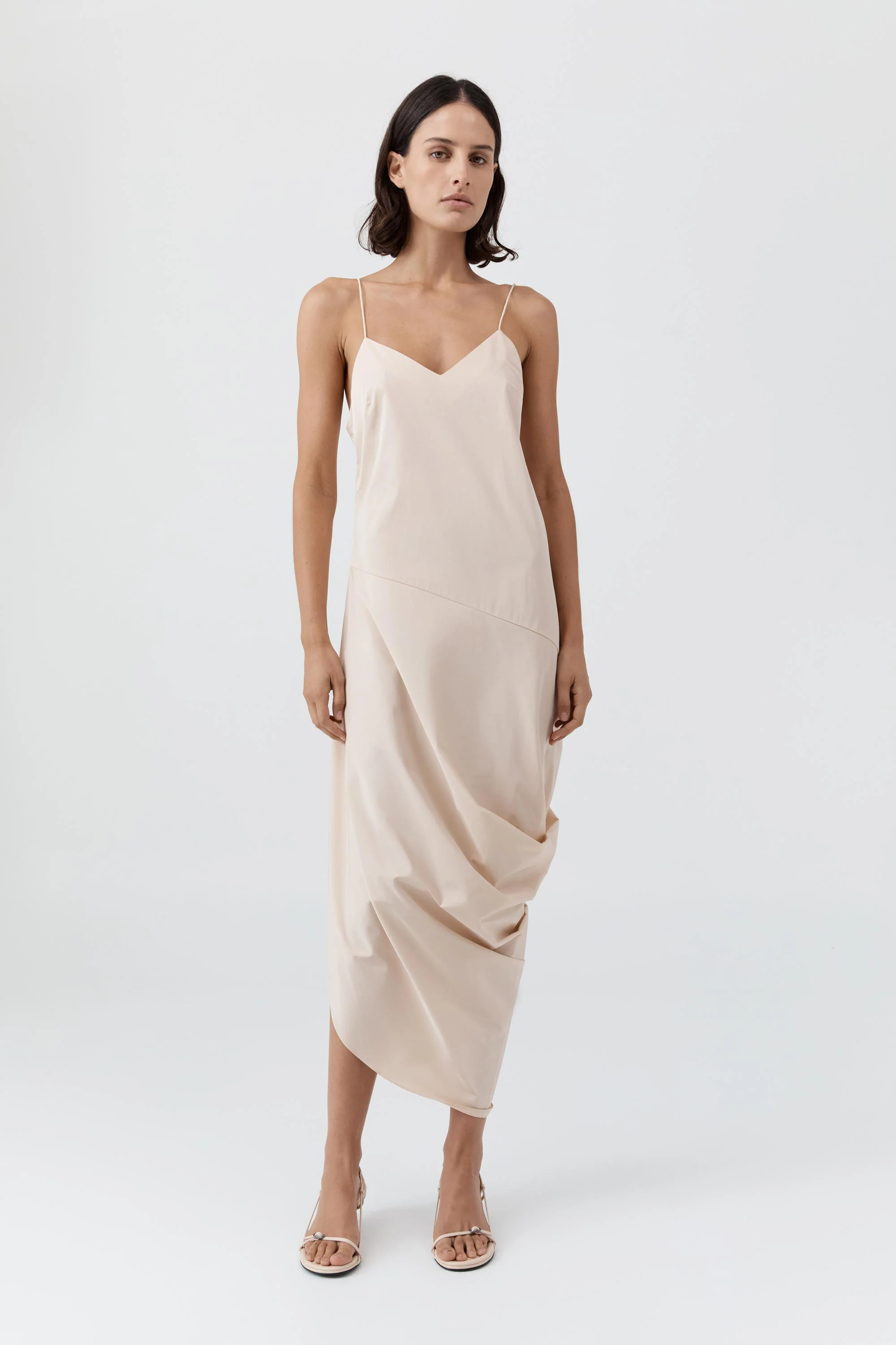 Paper Taffeta Drape Dress - Pink Salt
