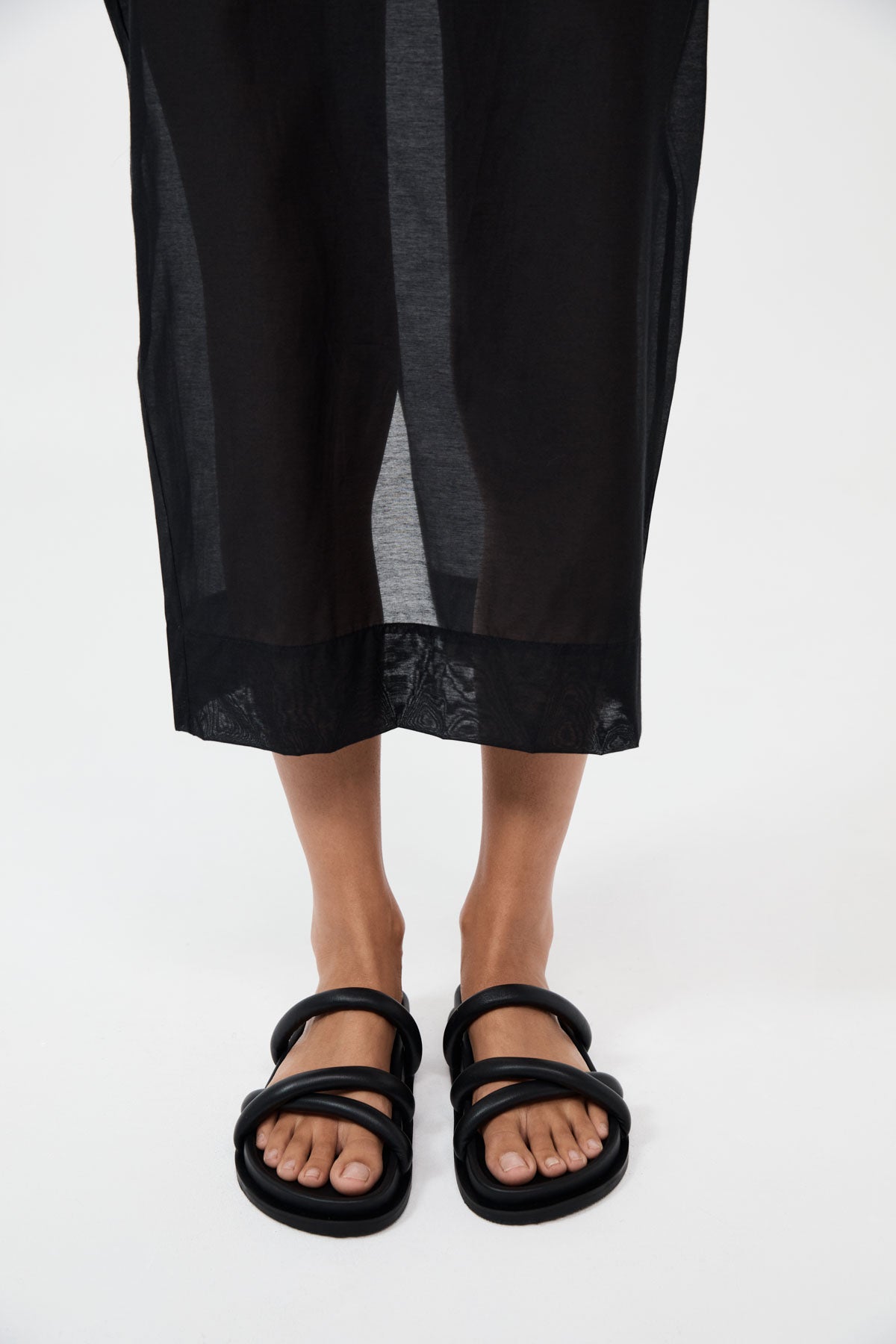 Soft Cross Strap Slide - Black