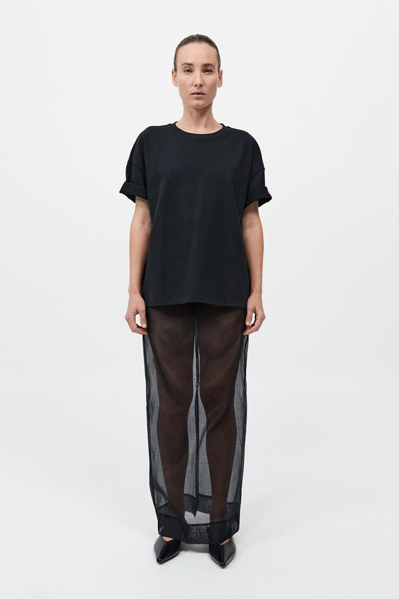 Organic Cotton Relaxed Tee - Black