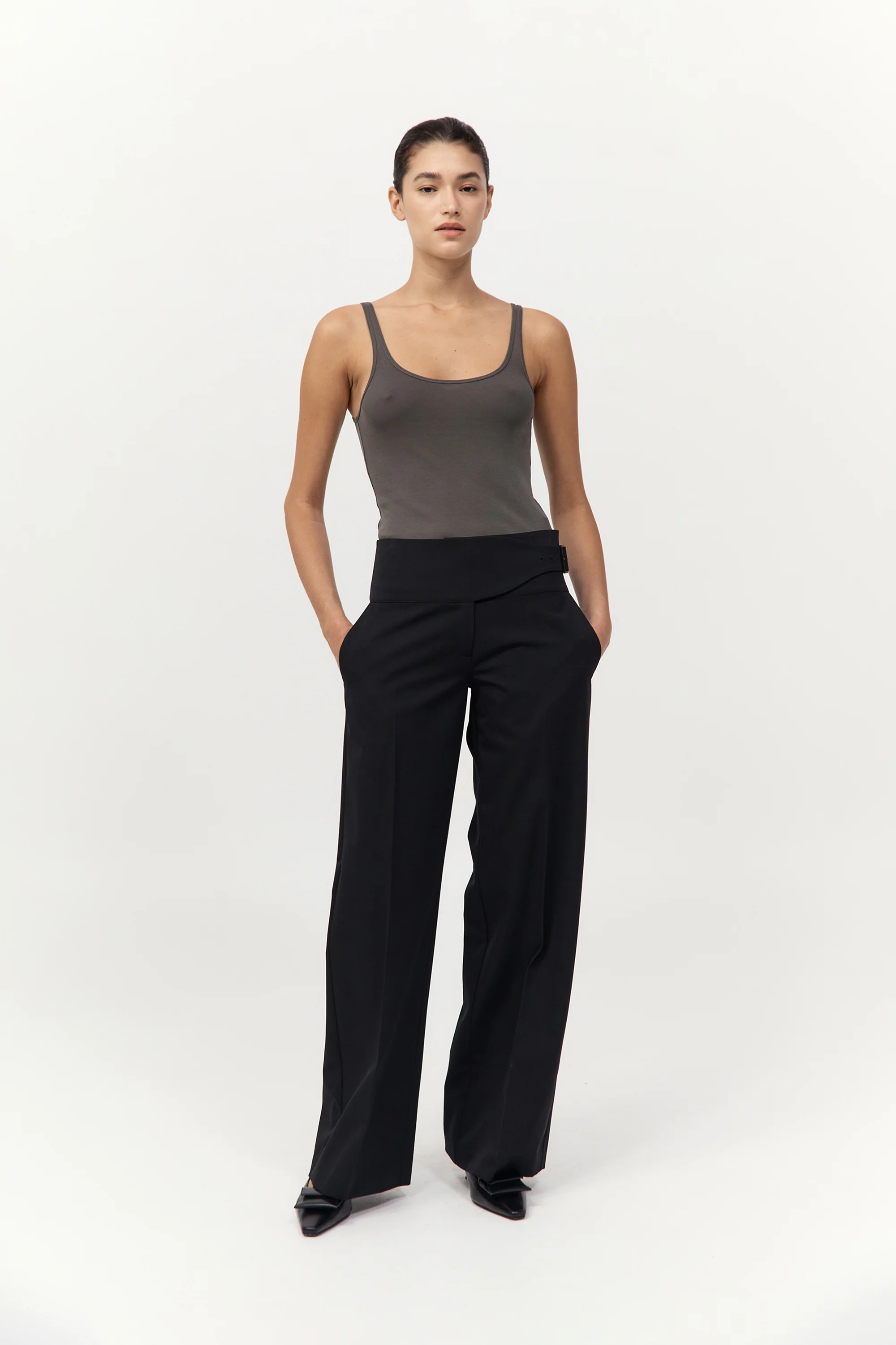 Cummerbund Pants - Black