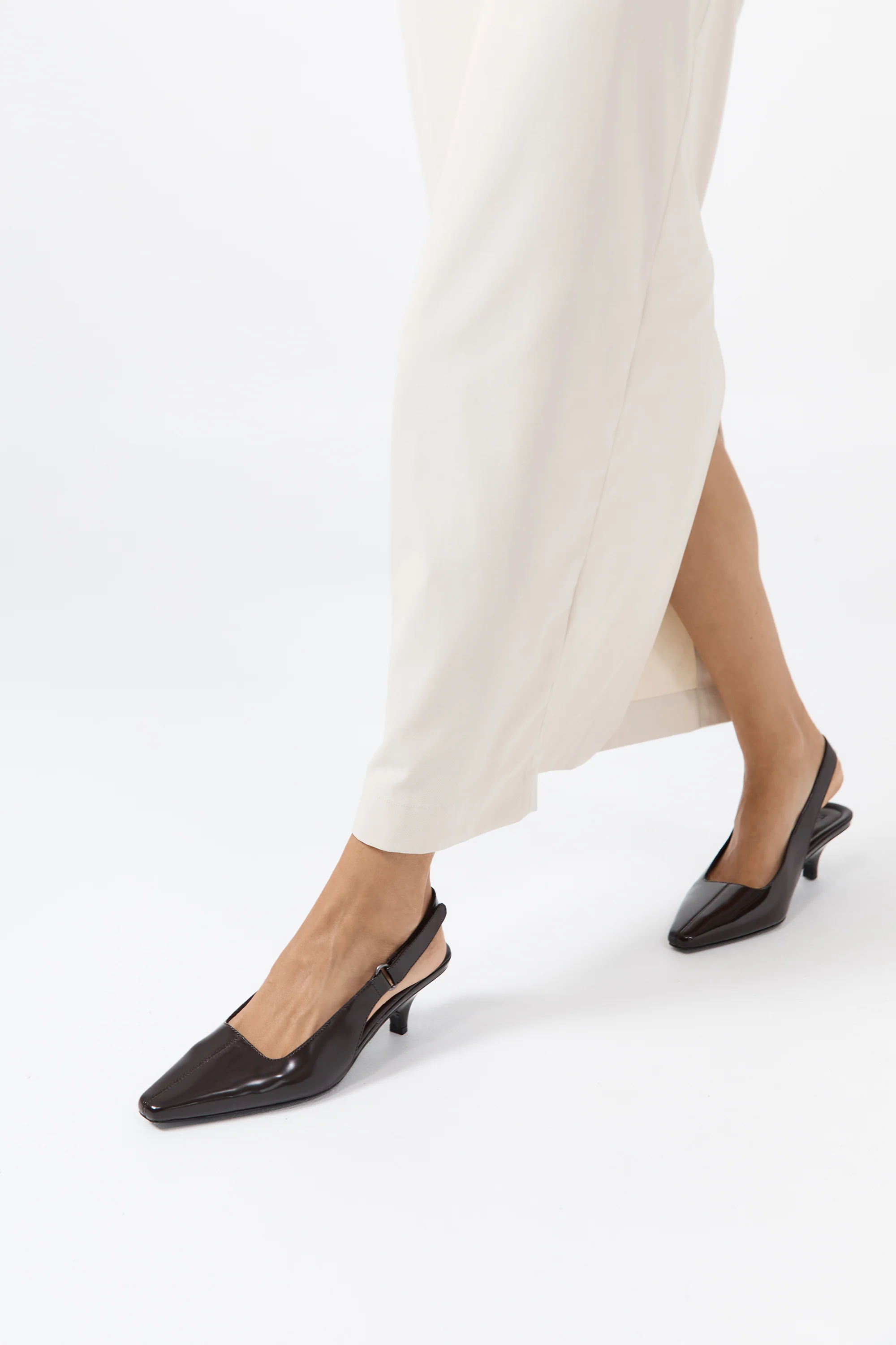 Utility Sling Back Heel - Coffee