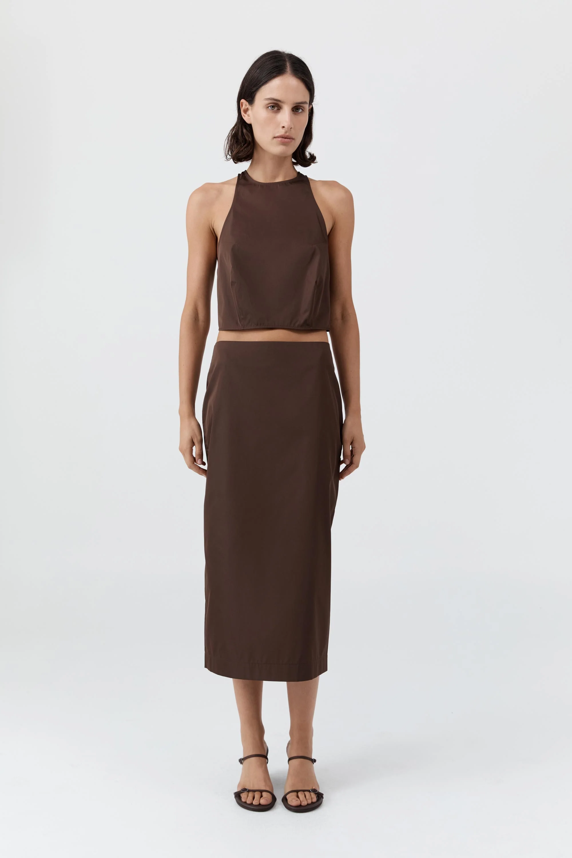 Paper Taffeta Cocoon Top - Mocha