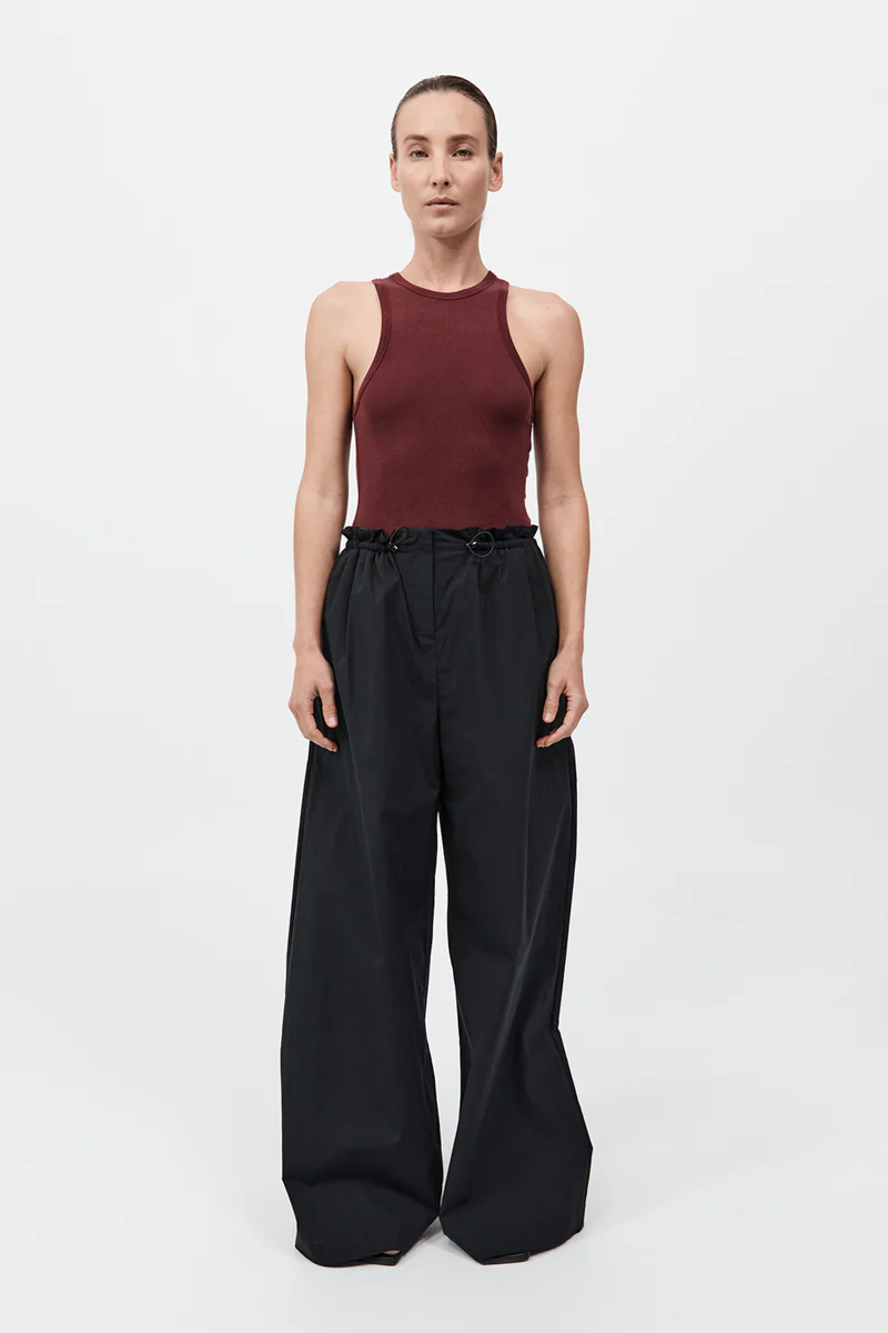 Petit Paperbag Waist Pants - Black