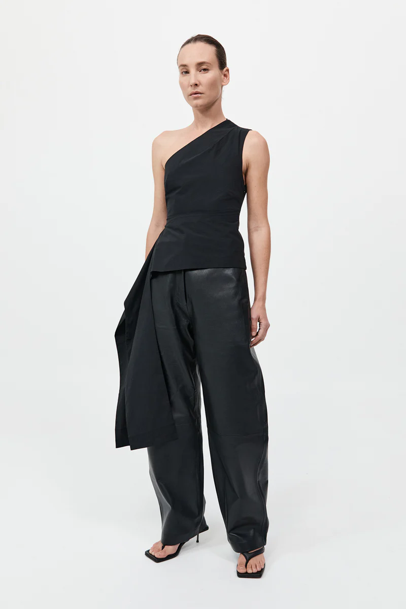 Asymm Origami Top - Black
