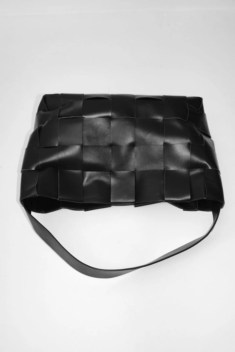 Woven Large Tote - Black