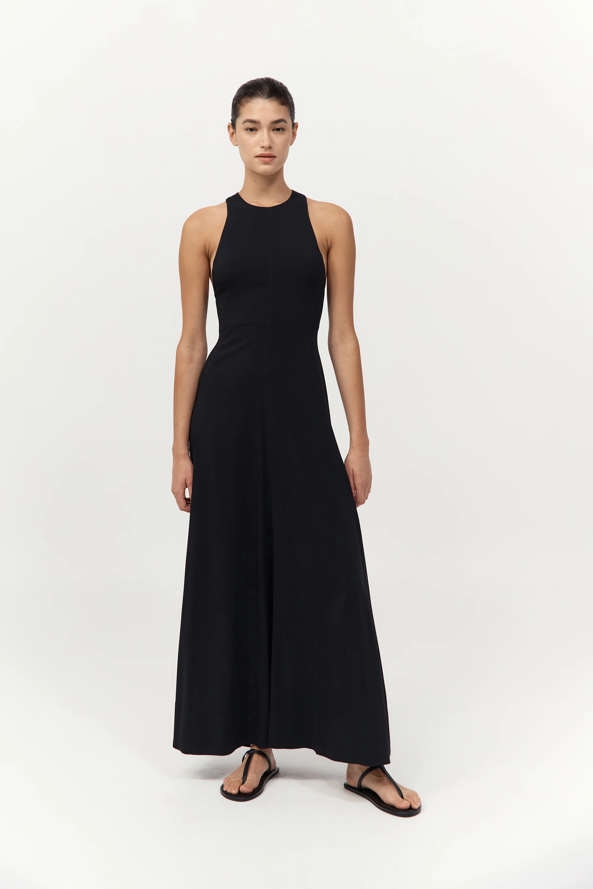 Cut Away Maxi Dress - Black