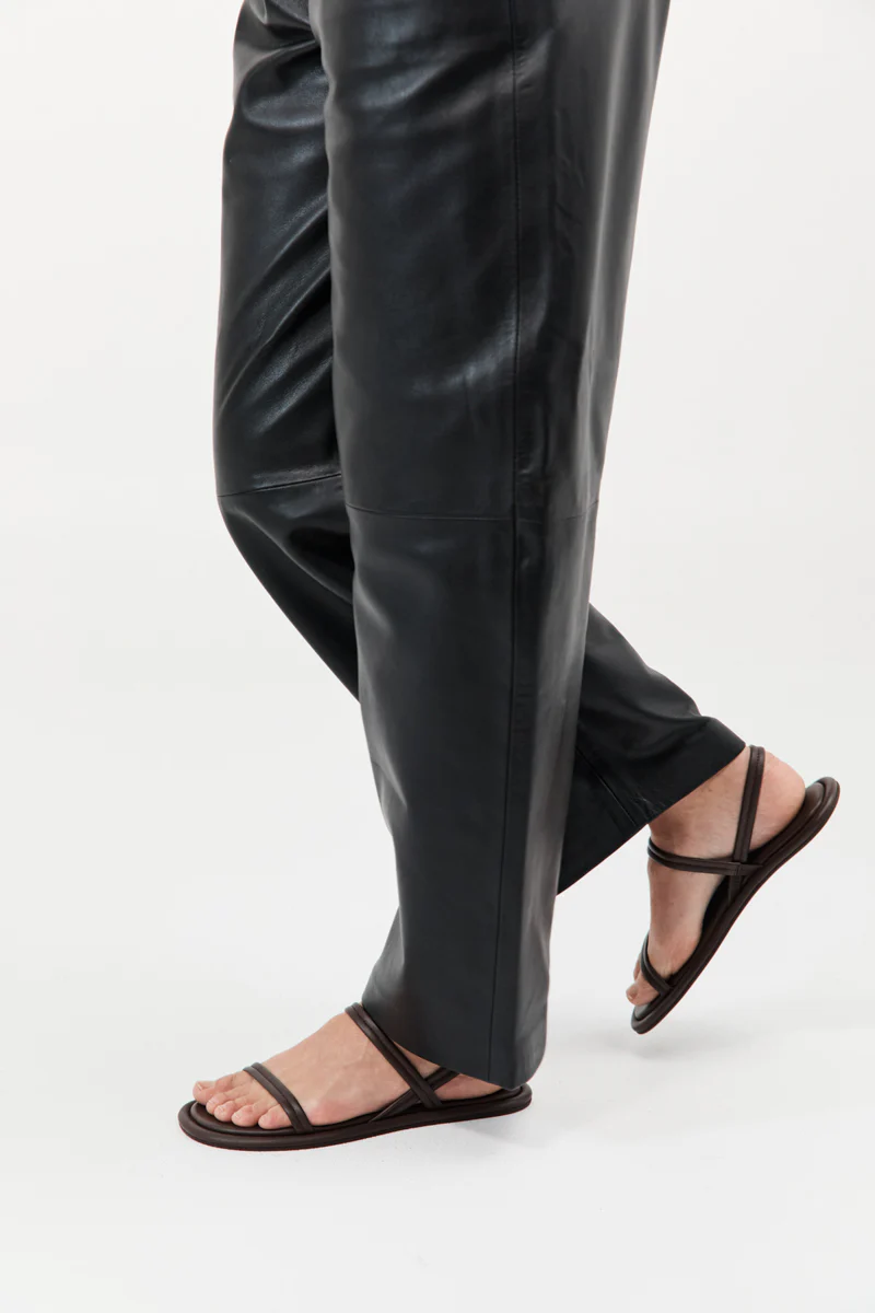 Fine Strap Sandal - Chocolate