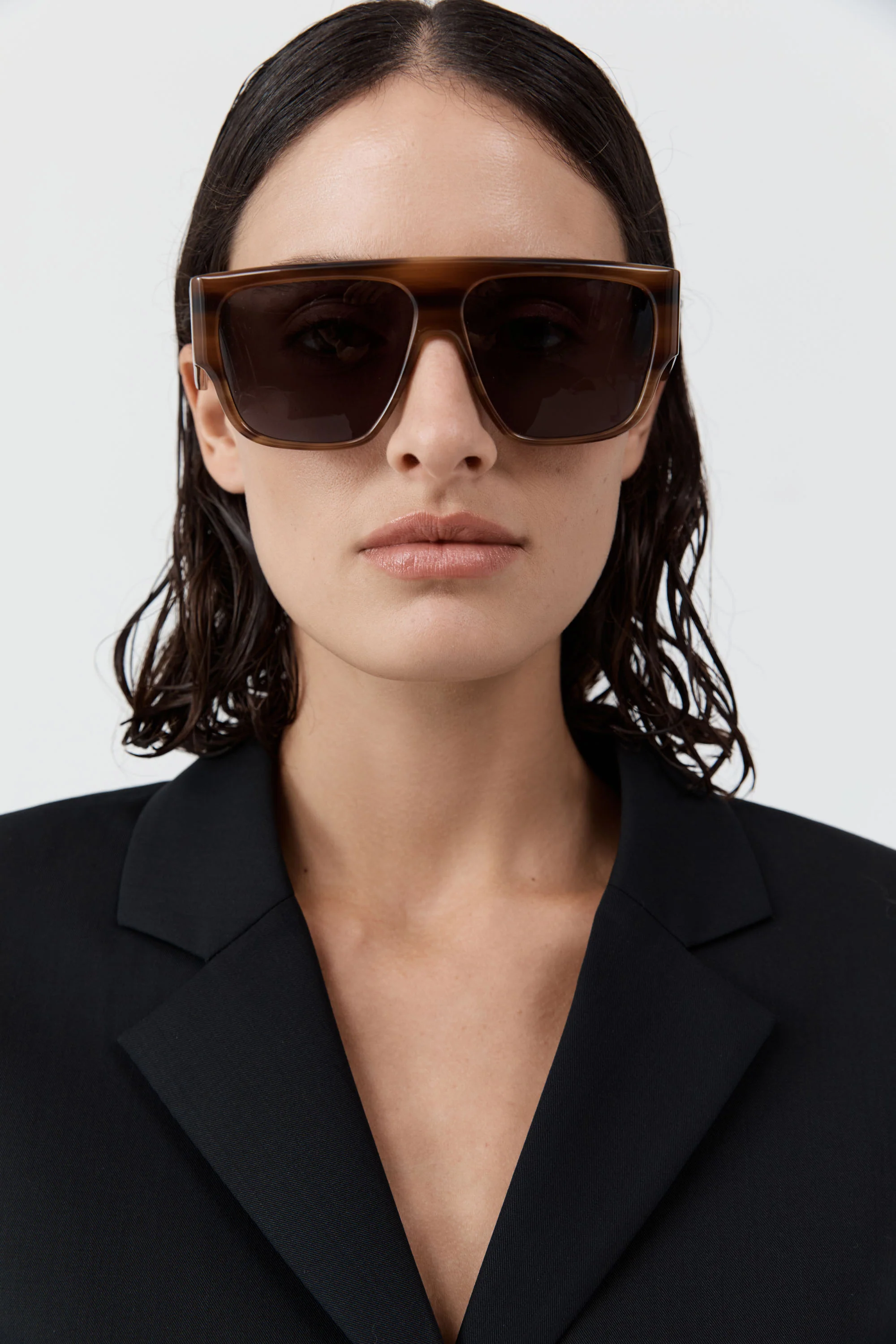 Linea Oversized Sunglasses - Tortoiseshell/Grey