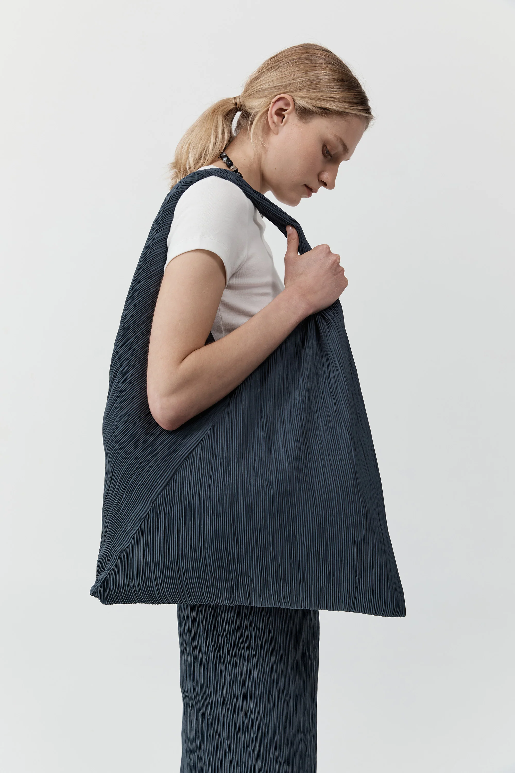 Mini Pleat Bag - Washed Black