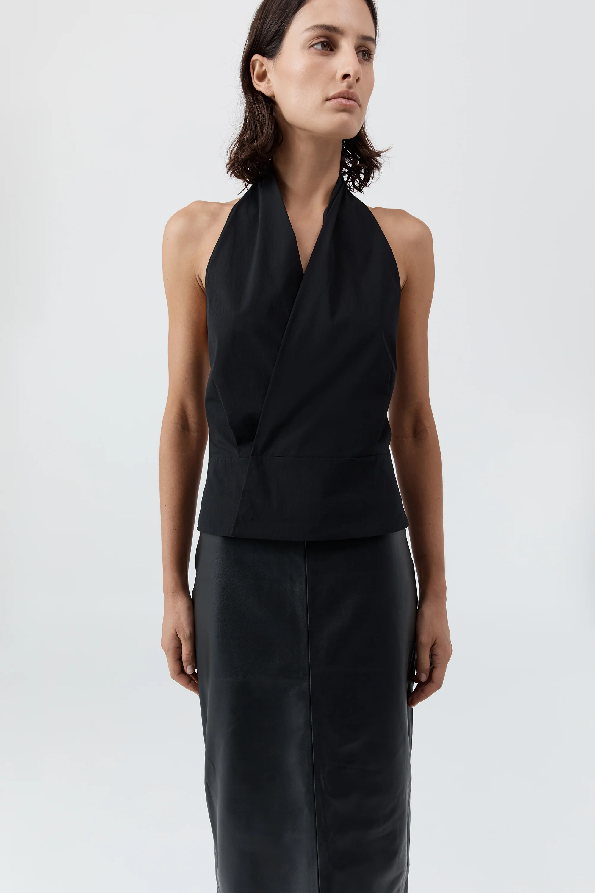 Halter Wrap Top - Black