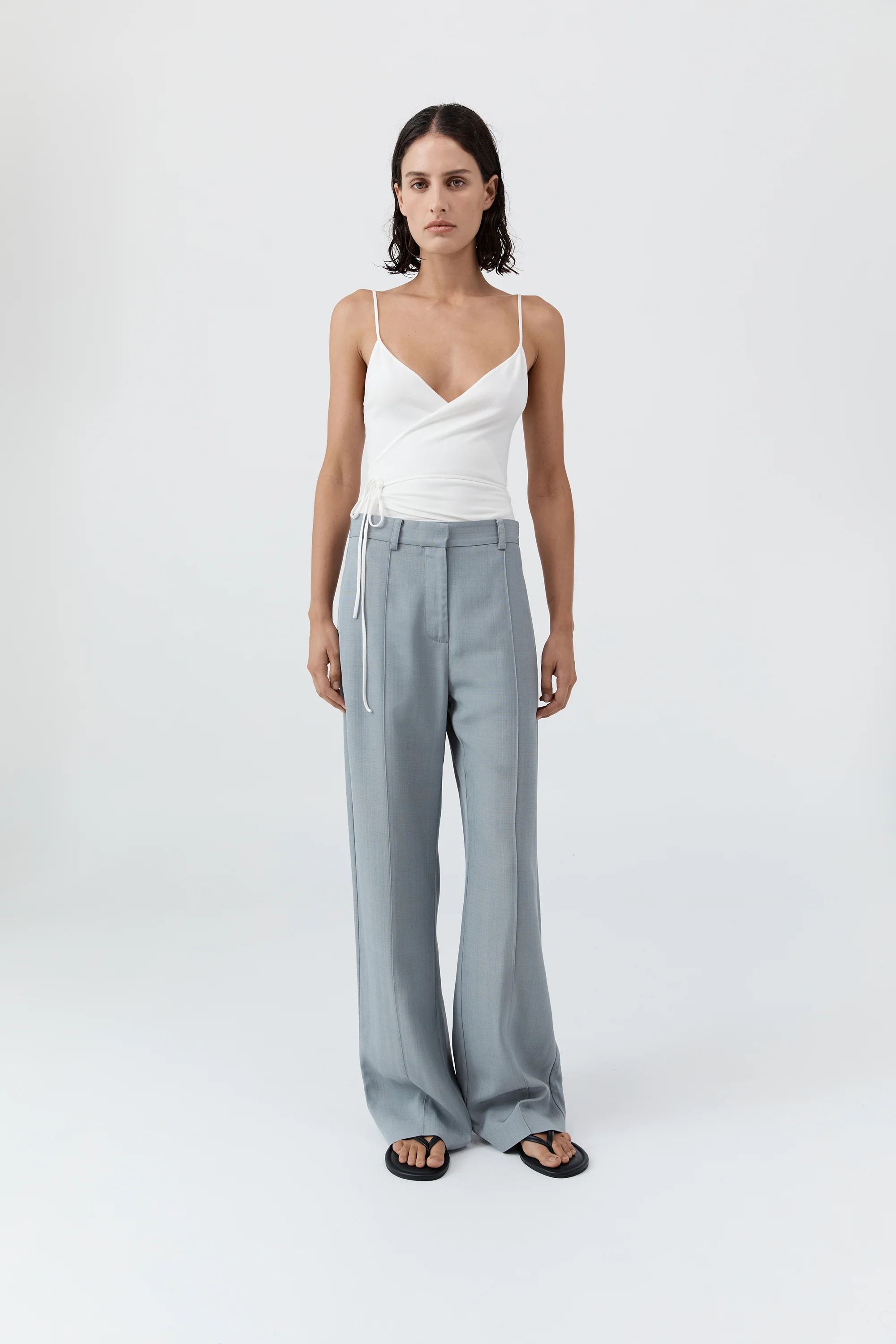 Classic Pintuck Pants - Mist
